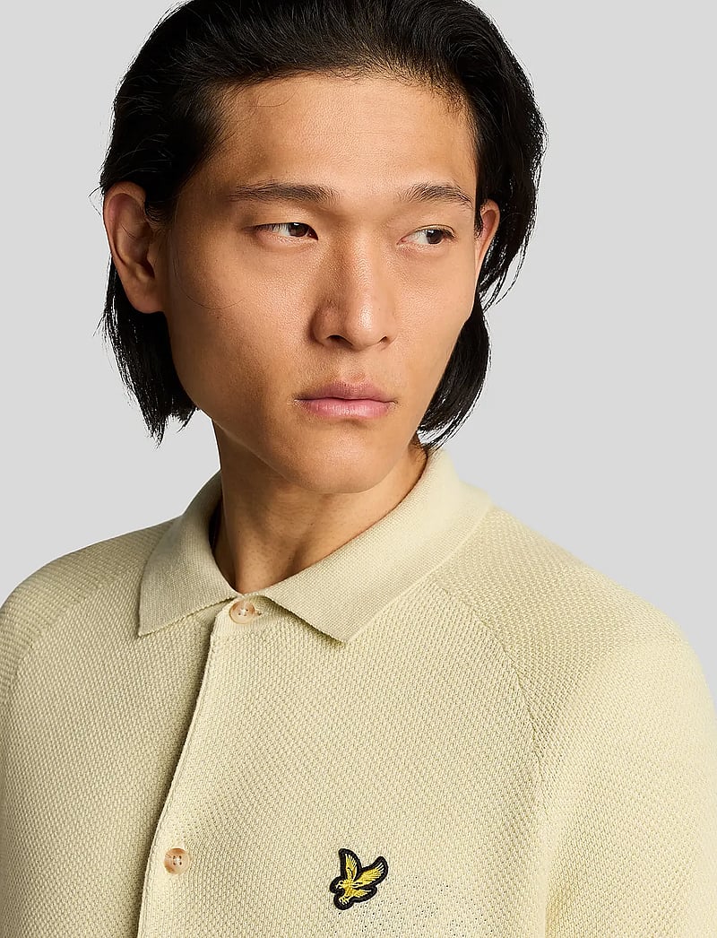 Lyle & Scott - Linen Blend Knitted Shirt - cardigans - x588 luna - 5
