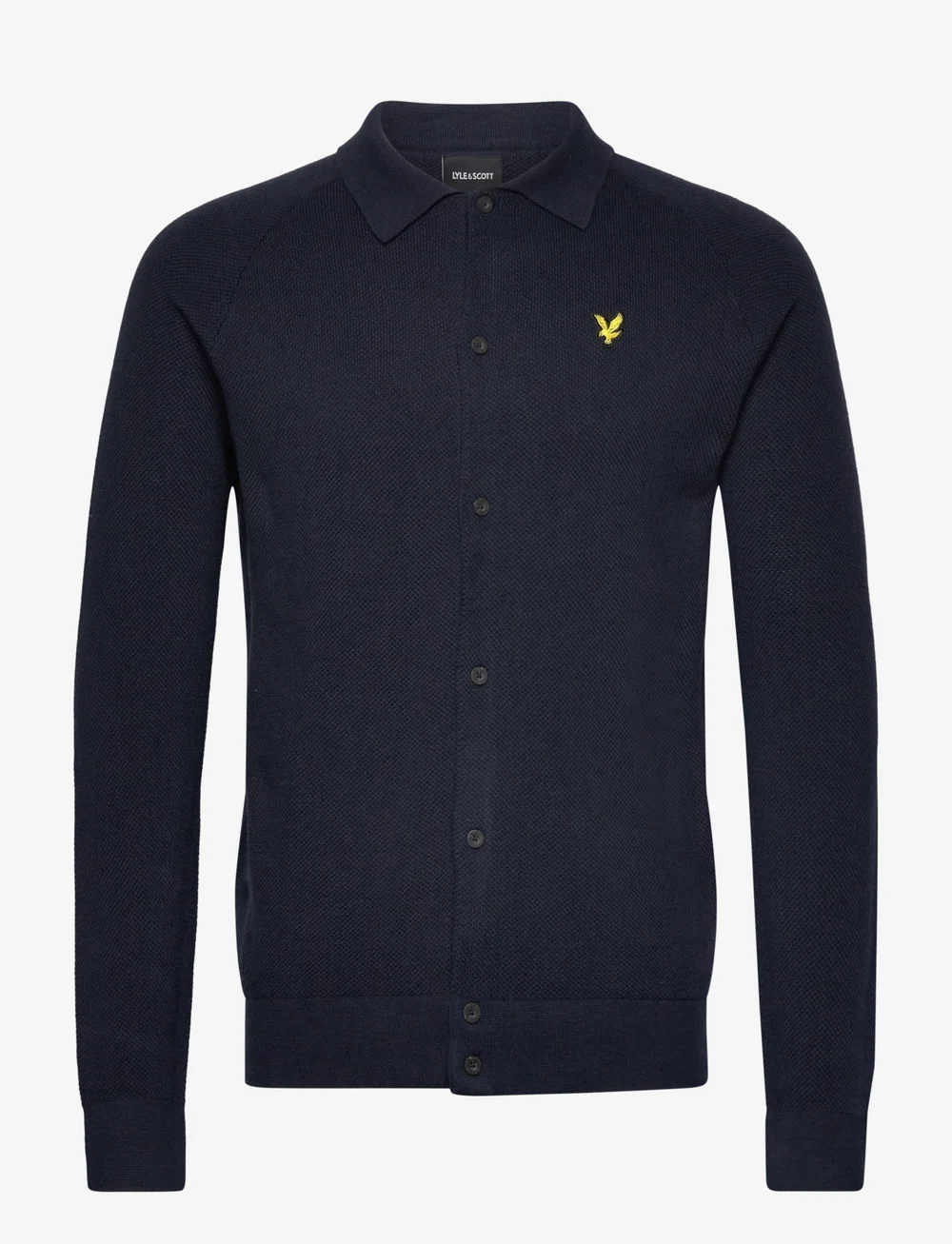 Lyle & Scott - Linen Blend Knitted Shirt - cardigan - z271 dark navy - 1
