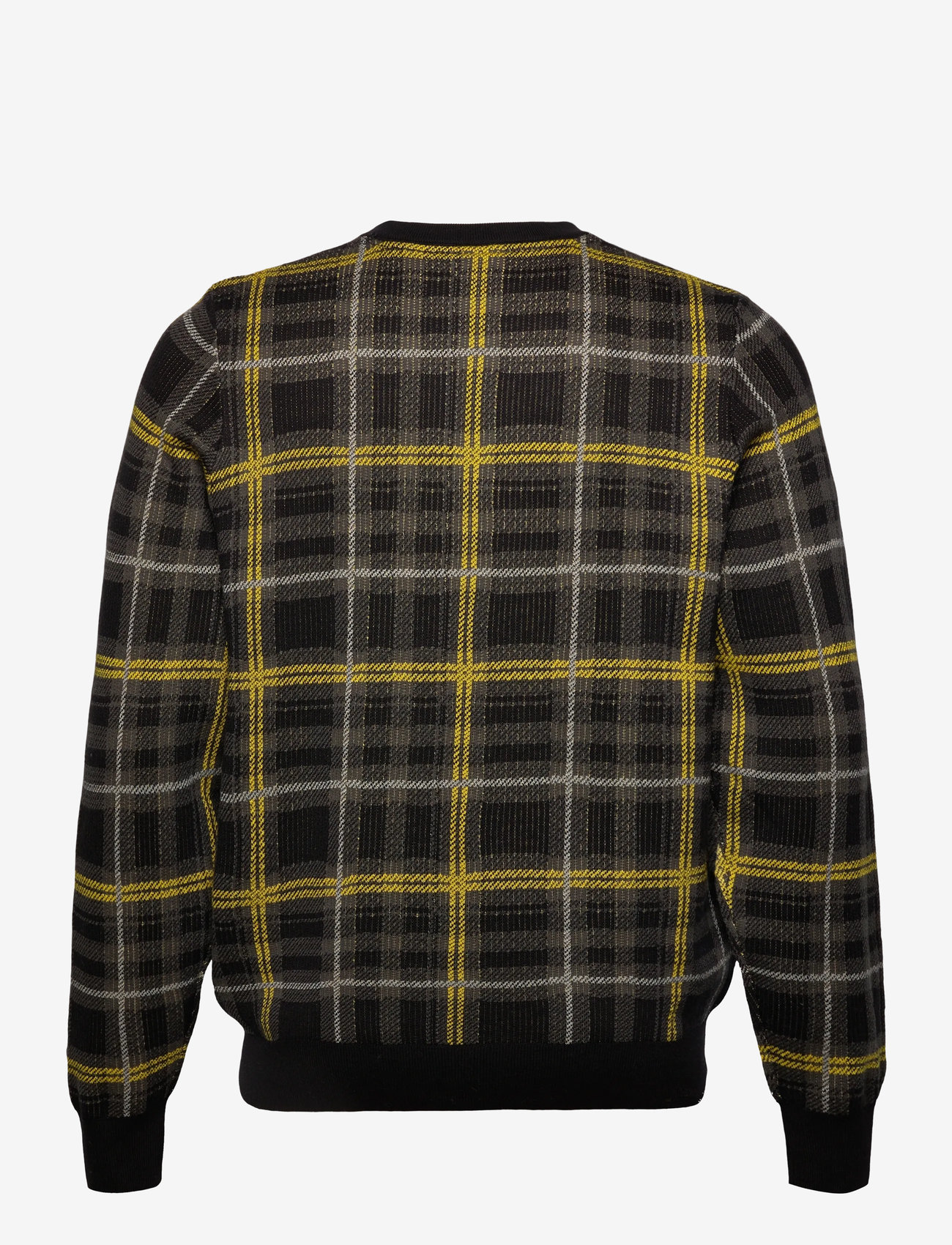 Lyle & Scott - Ribbed Jacquard Tartan Crew Neck - rundhalsad - z865 jet black - 1
