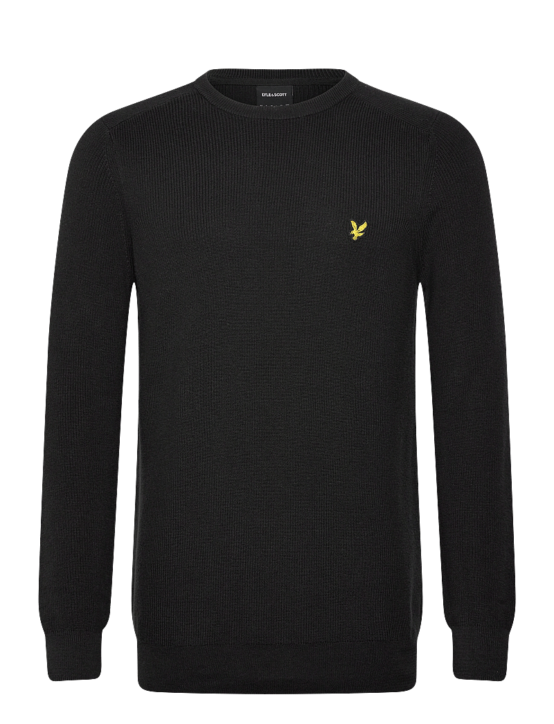 Lyle & Scott - Engineered Rib Crew Neck - rundhalsad - x002 black ice - 1
