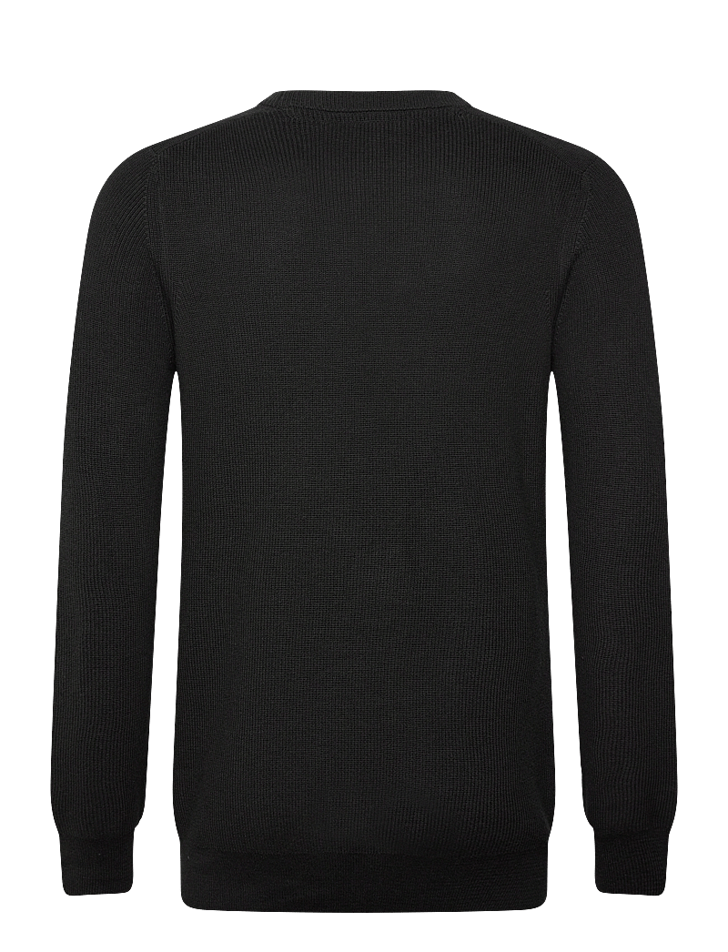 Lyle & Scott - Engineered Rib Crew Neck - rundhalsad - x002 black ice - 2