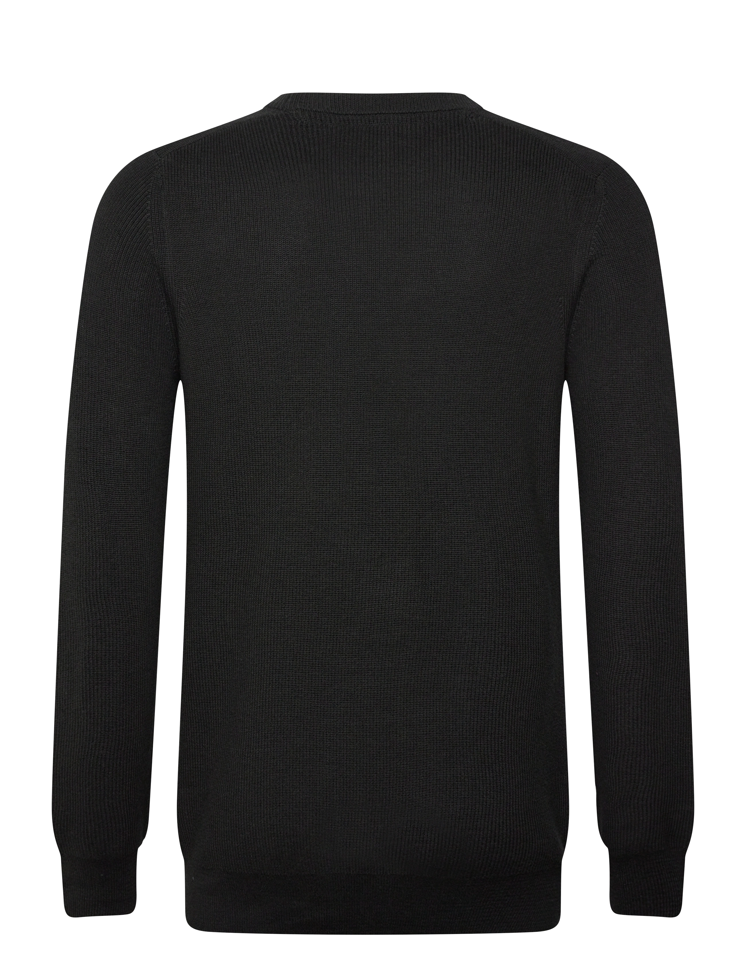 Lyle & Scott - Engineered Rib Crew Neck - kudumid - x002 black ice - 2