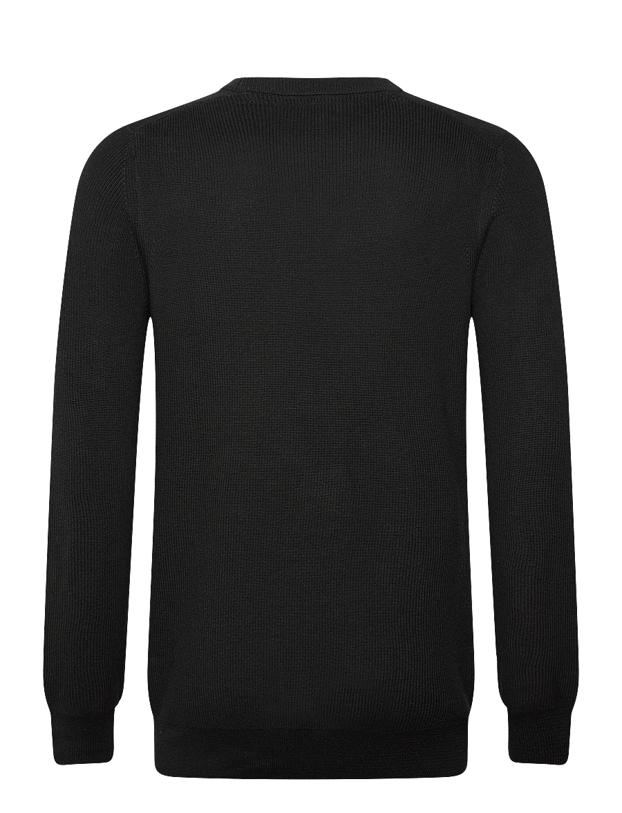Lyle & Scott - Engineered Rib Crew Neck - rundhalsad - x002 black ice - 2