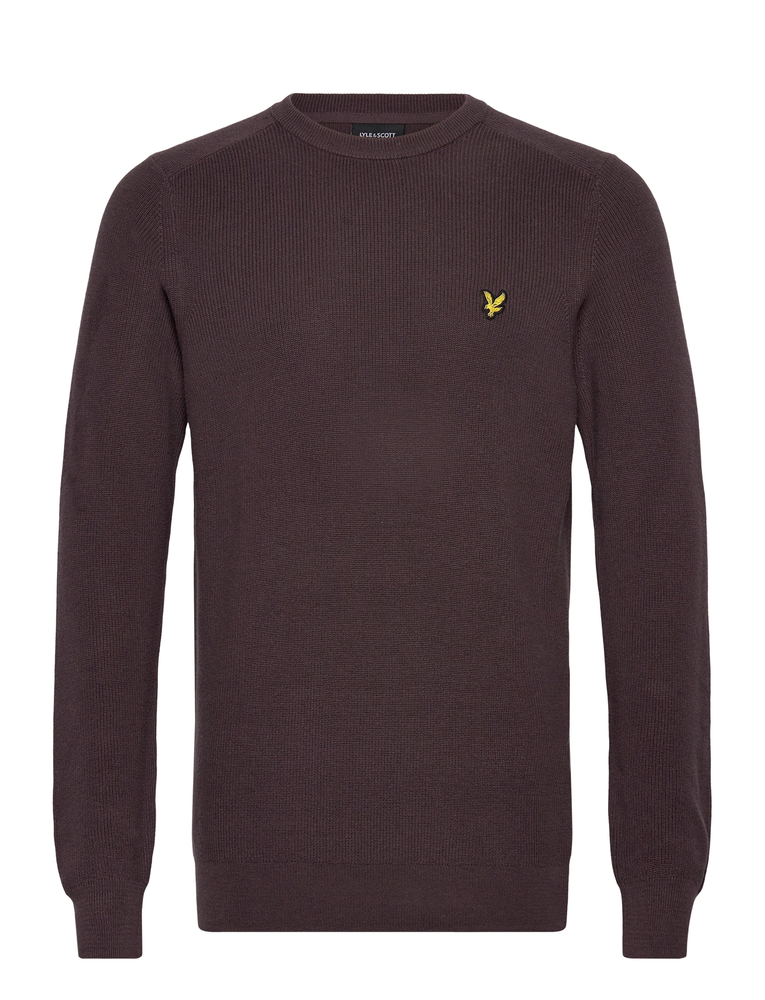 Lyle & Scott Engineered Rib Crew Neck - Strickmode - X863 ESPRESSO / brown