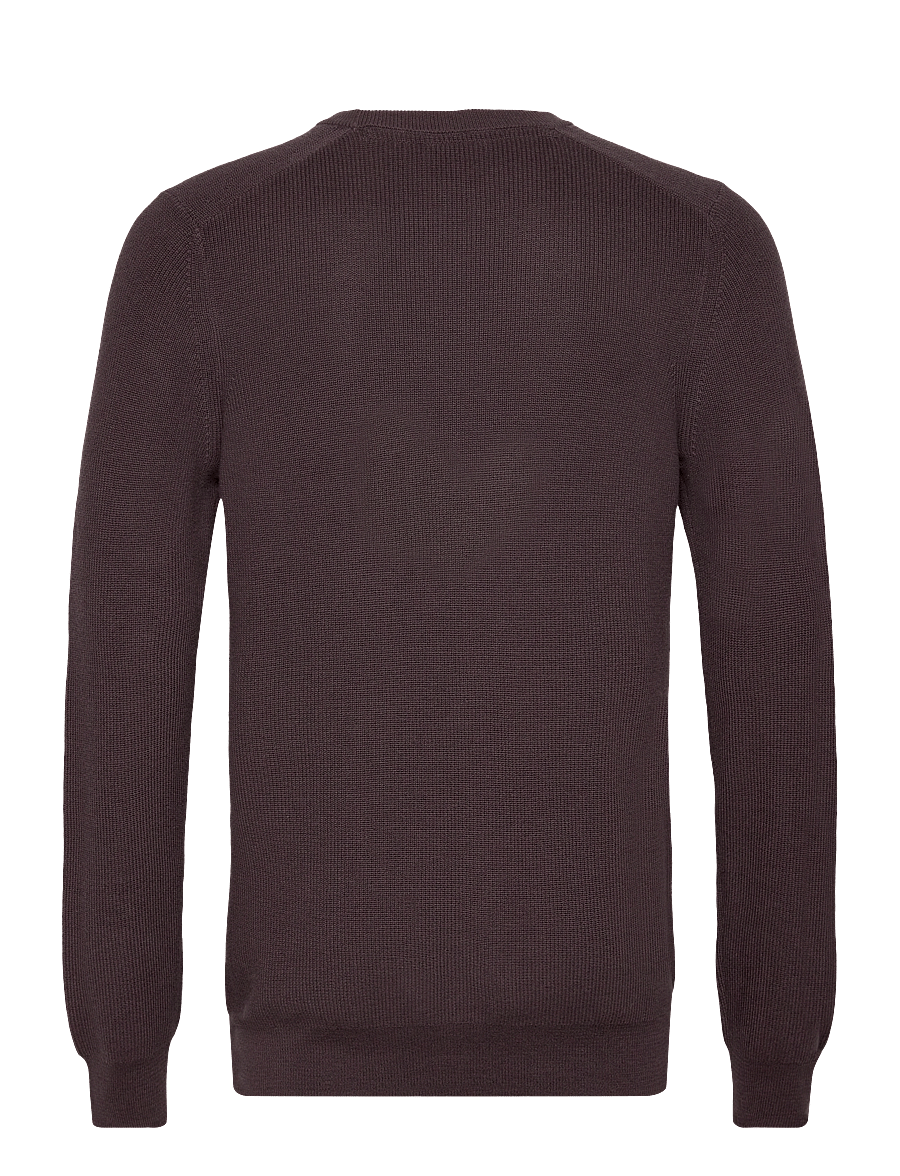 Lyle & Scott - Engineered Rib Crew Neck - rundhals - x863 espresso - 2
