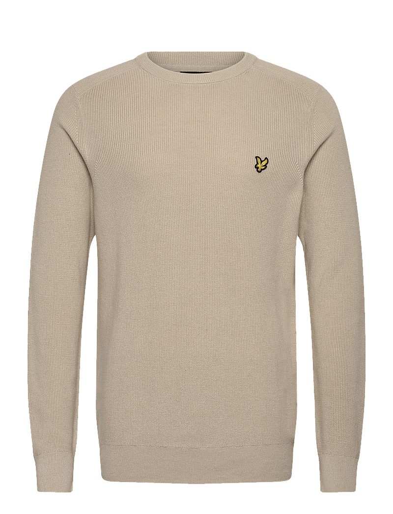 Lyle & Scott - Engineered Rib Crew Neck - rund hals - x865 grey taupe - 1