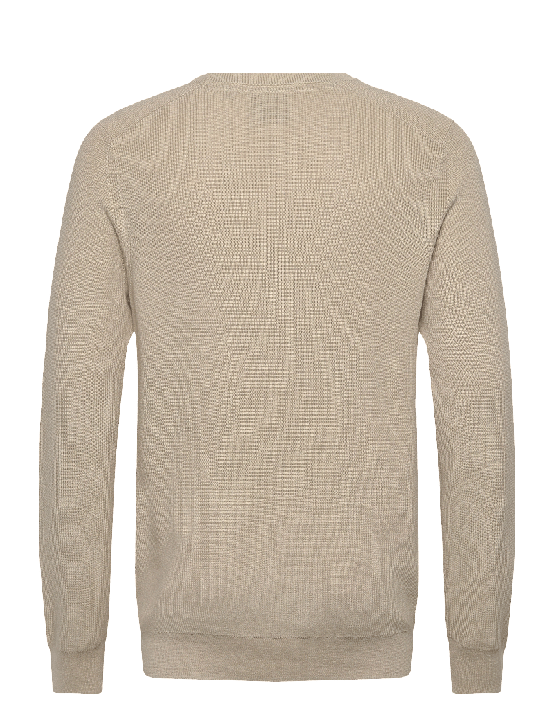 Lyle & Scott - Engineered Rib Crew Neck - rund hals - x865 grey taupe - 2