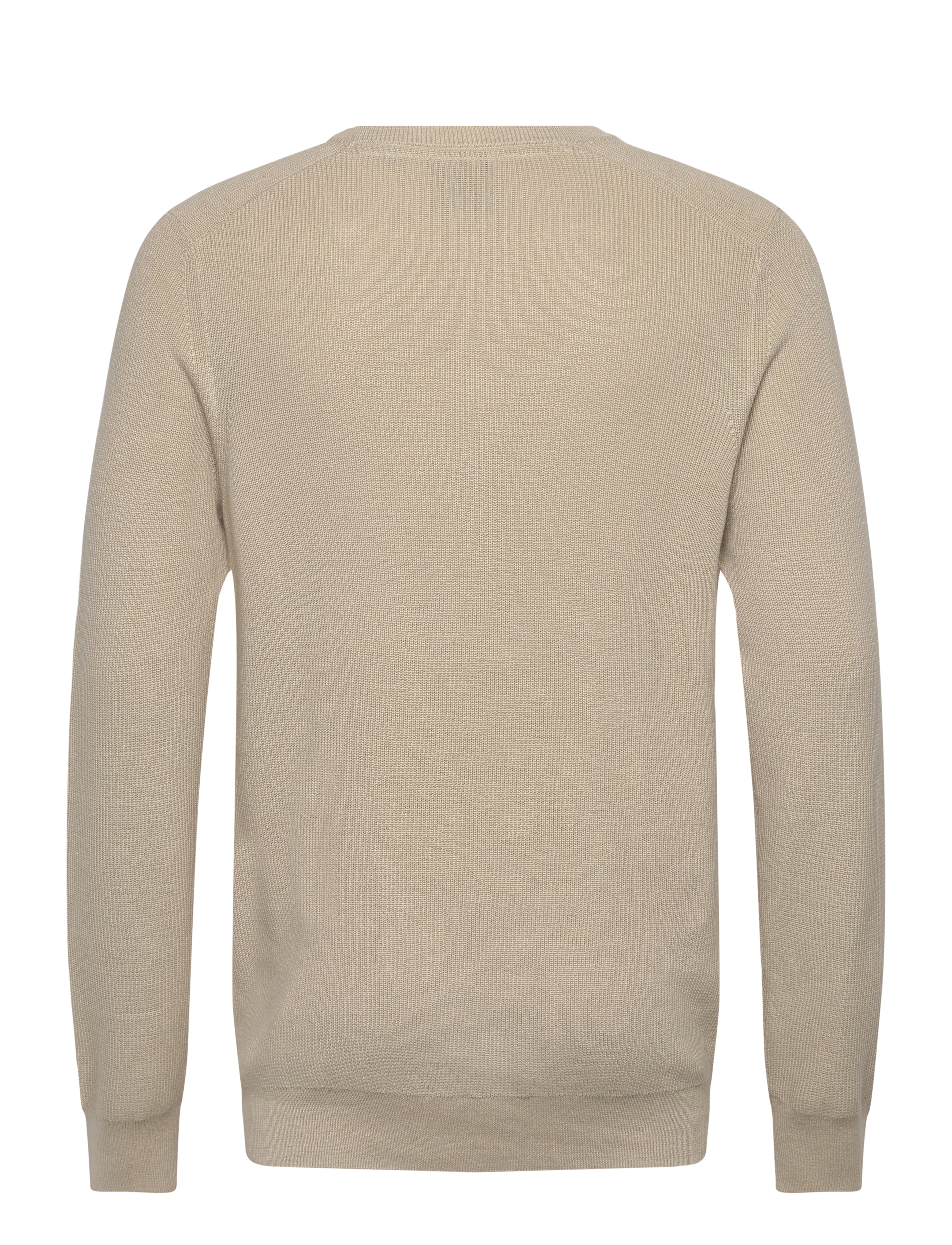 Lyle & Scott - Engineered Rib Crew Neck - kudumid - x865 grey taupe - 2