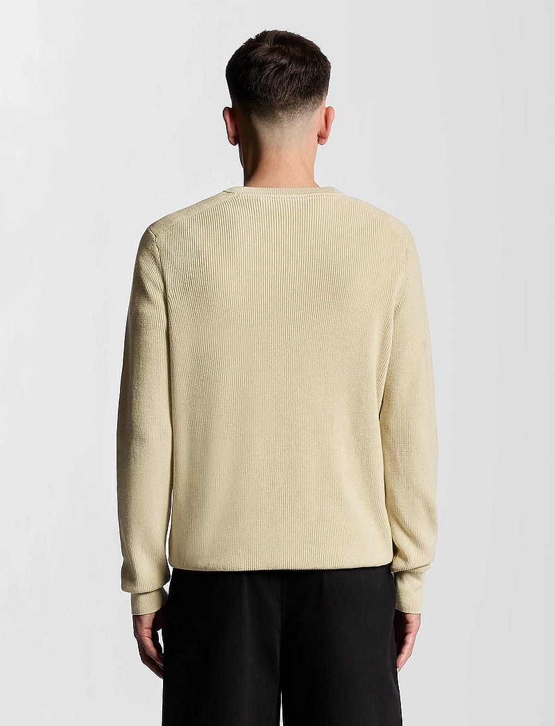 Lyle & Scott - Engineered Rib Crew Neck - rund hals - x865 grey taupe - 3