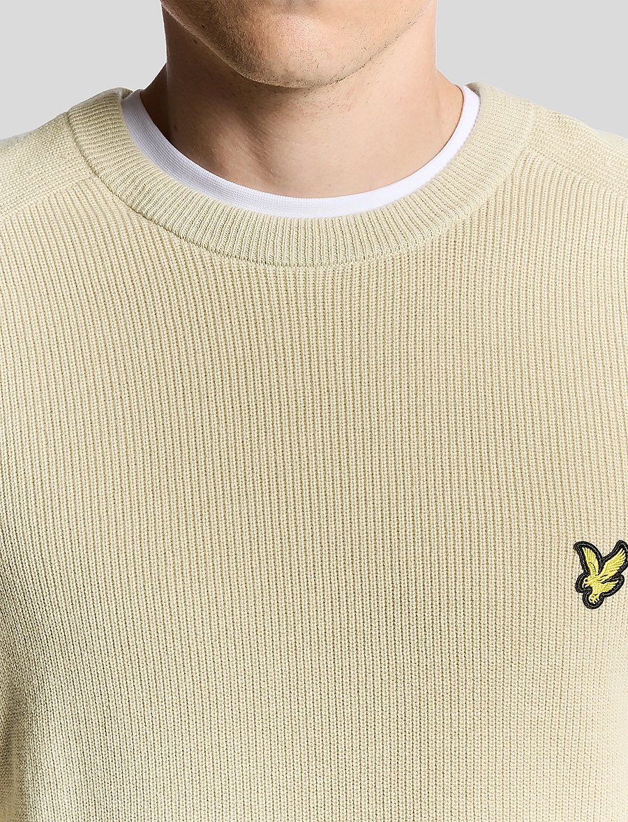 Lyle & Scott - Engineered Rib Crew Neck - rund hals - x865 grey taupe - 4