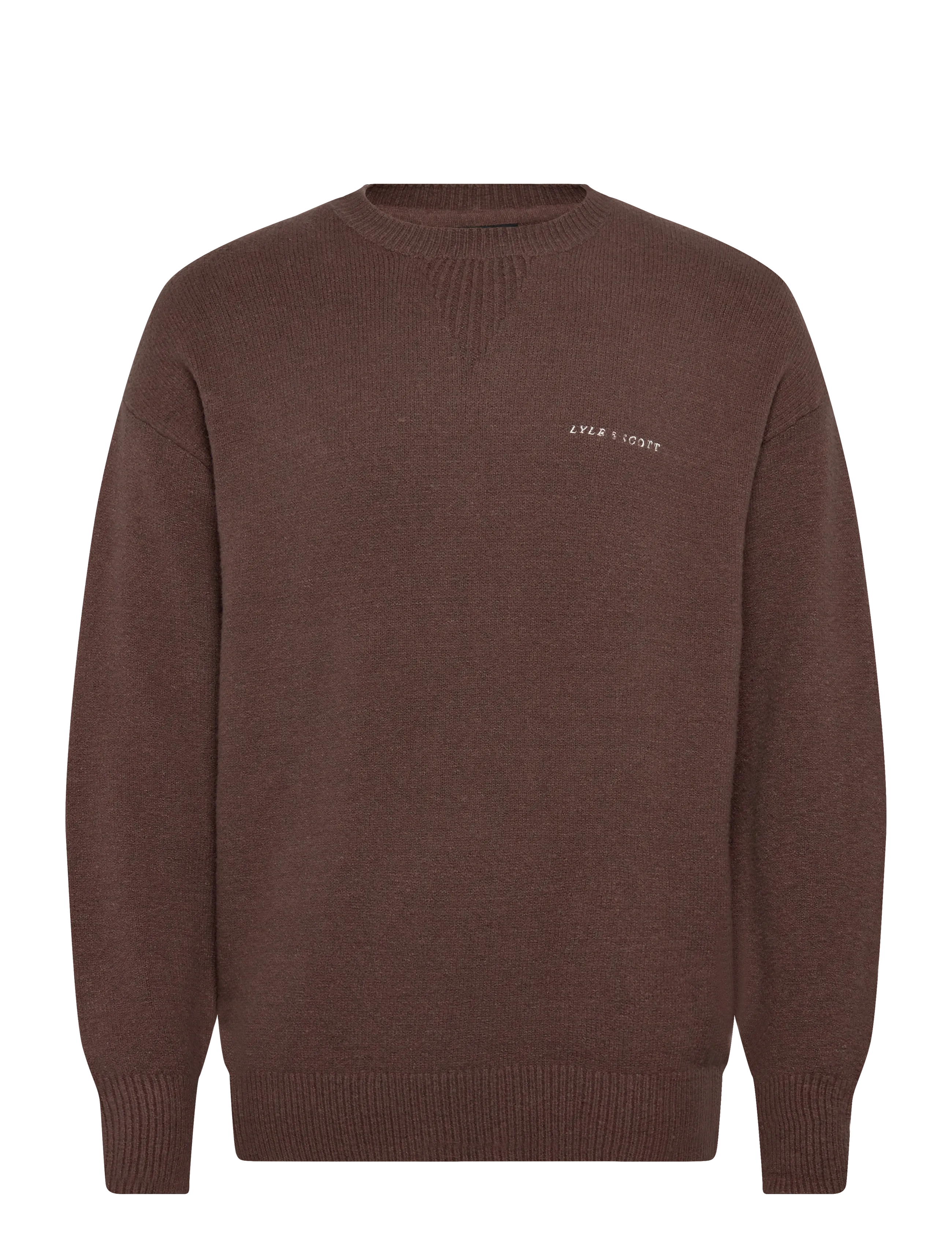 LYLE & SCOTT Script Strick Crew Neck Braun - M - Herren