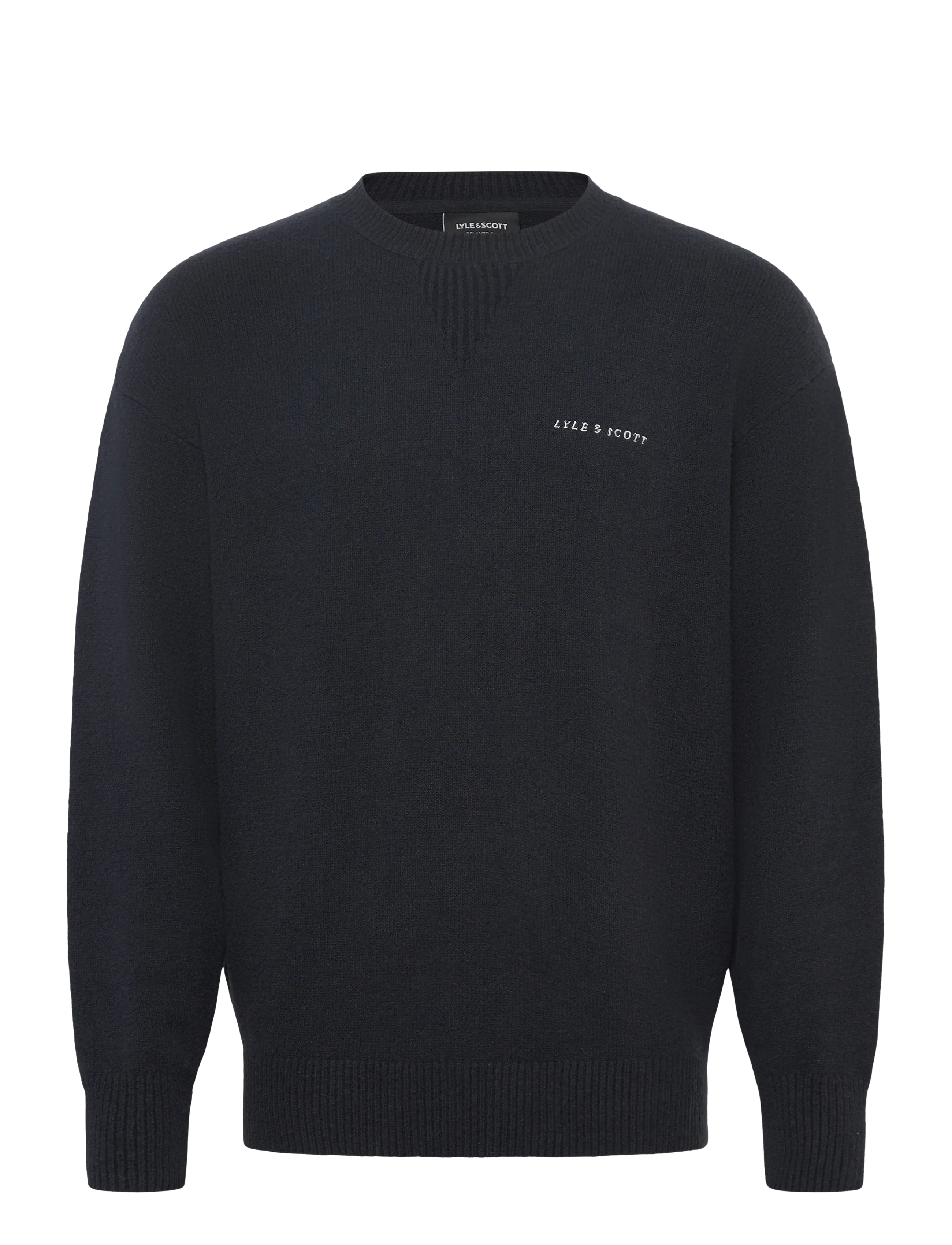 LYLE & SCOTT Script Strick Crew Neck Navy - L - Herren