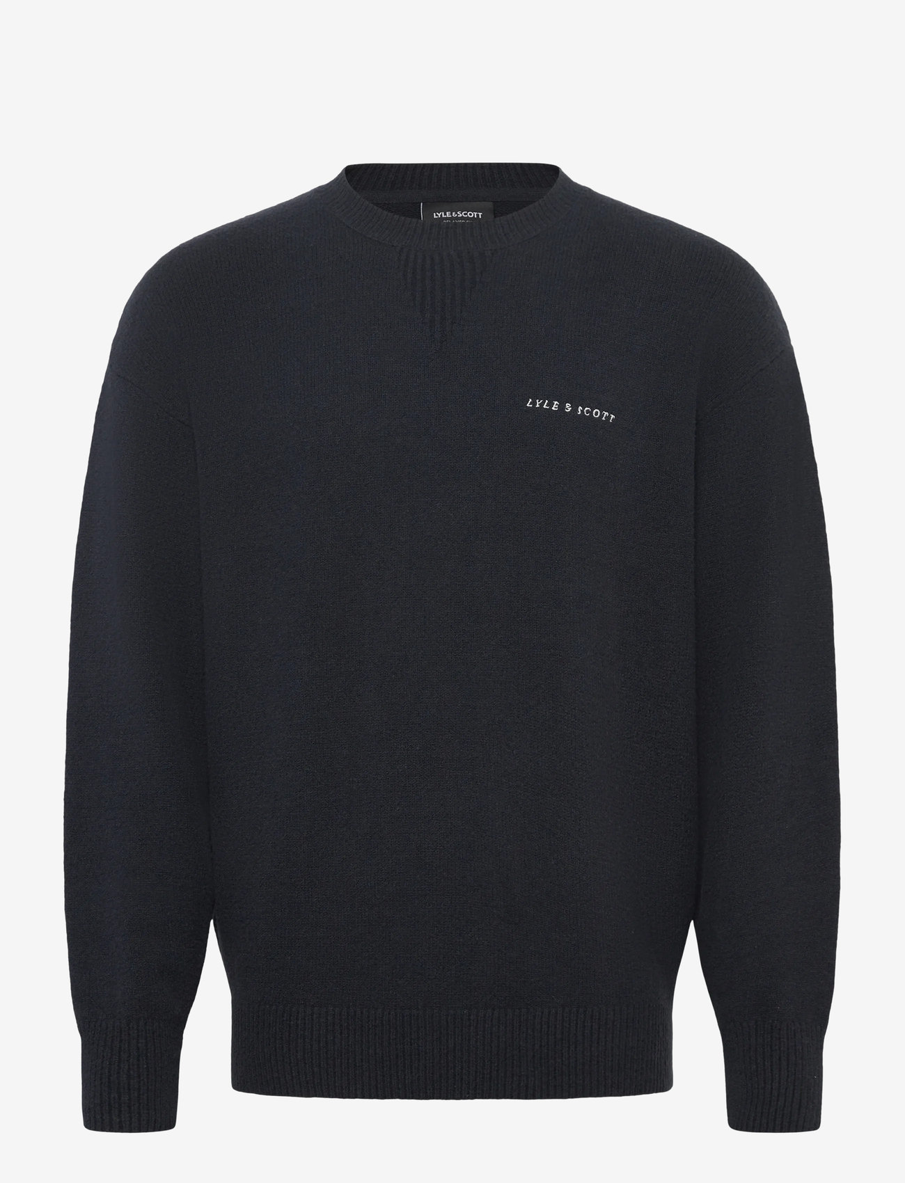 Lyle & Scott - Script Knitted Crew Neck - herbstliche kleidung - z271 dark navy - 0