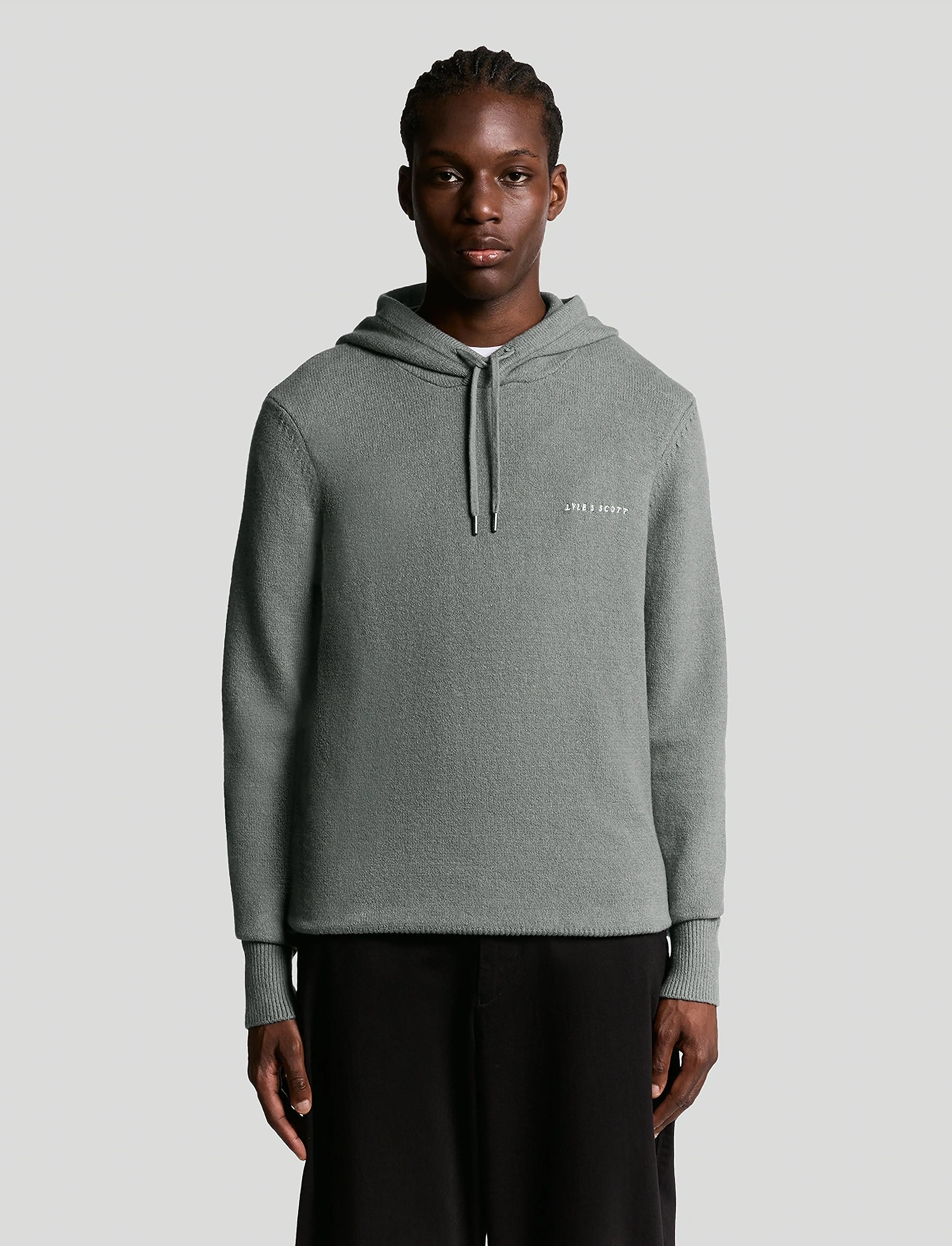 Script Knitted Hoodie