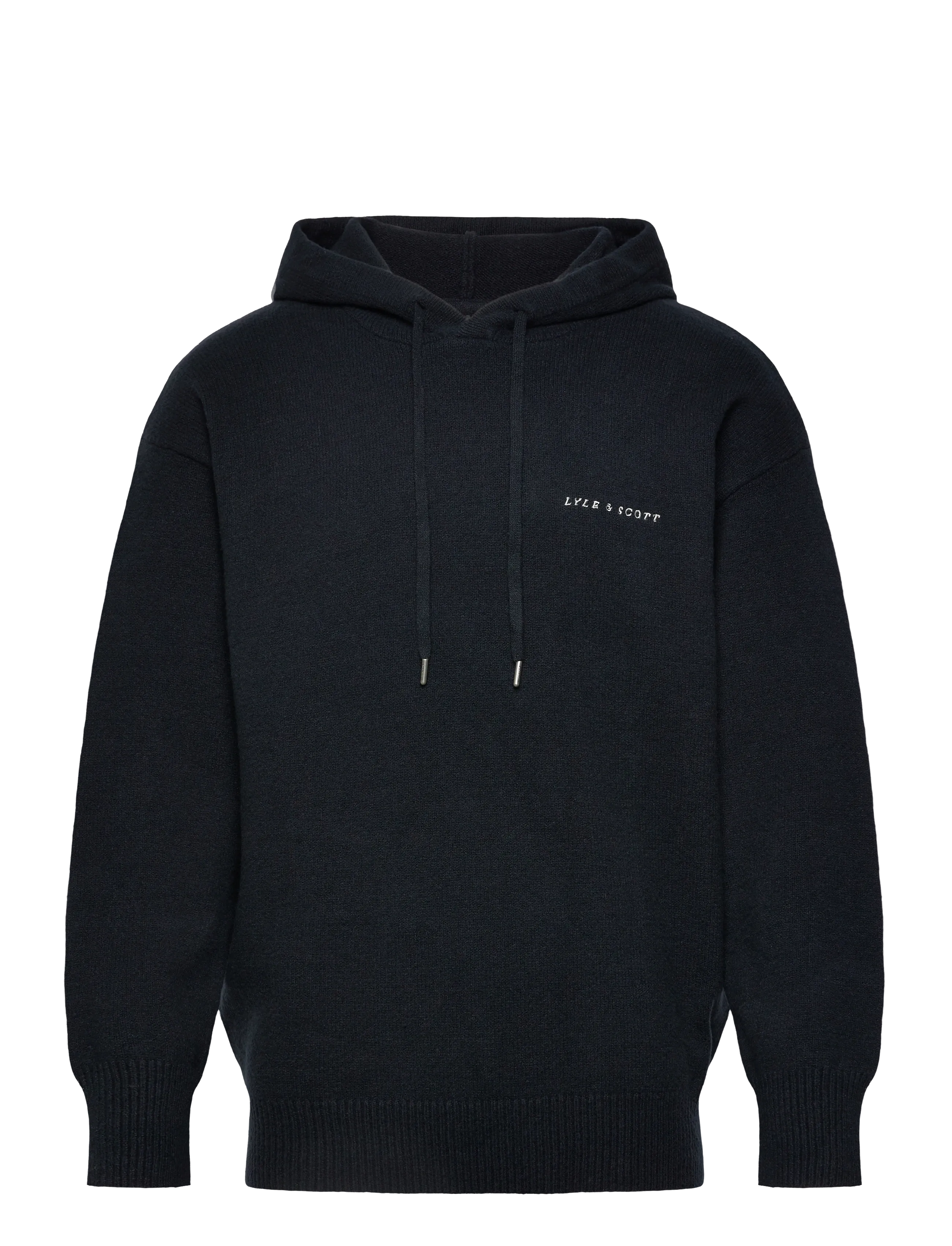 LYLE & SCOTT Script Strick Hoodie Schwarz - S - Herren