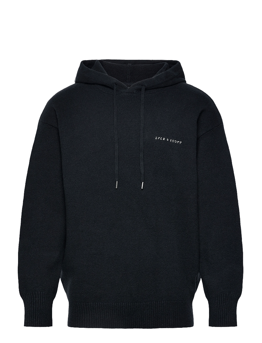 Lyle & Scott - Script Knitted Hoodie - kapuzenpullover - z271 dark navy - 1