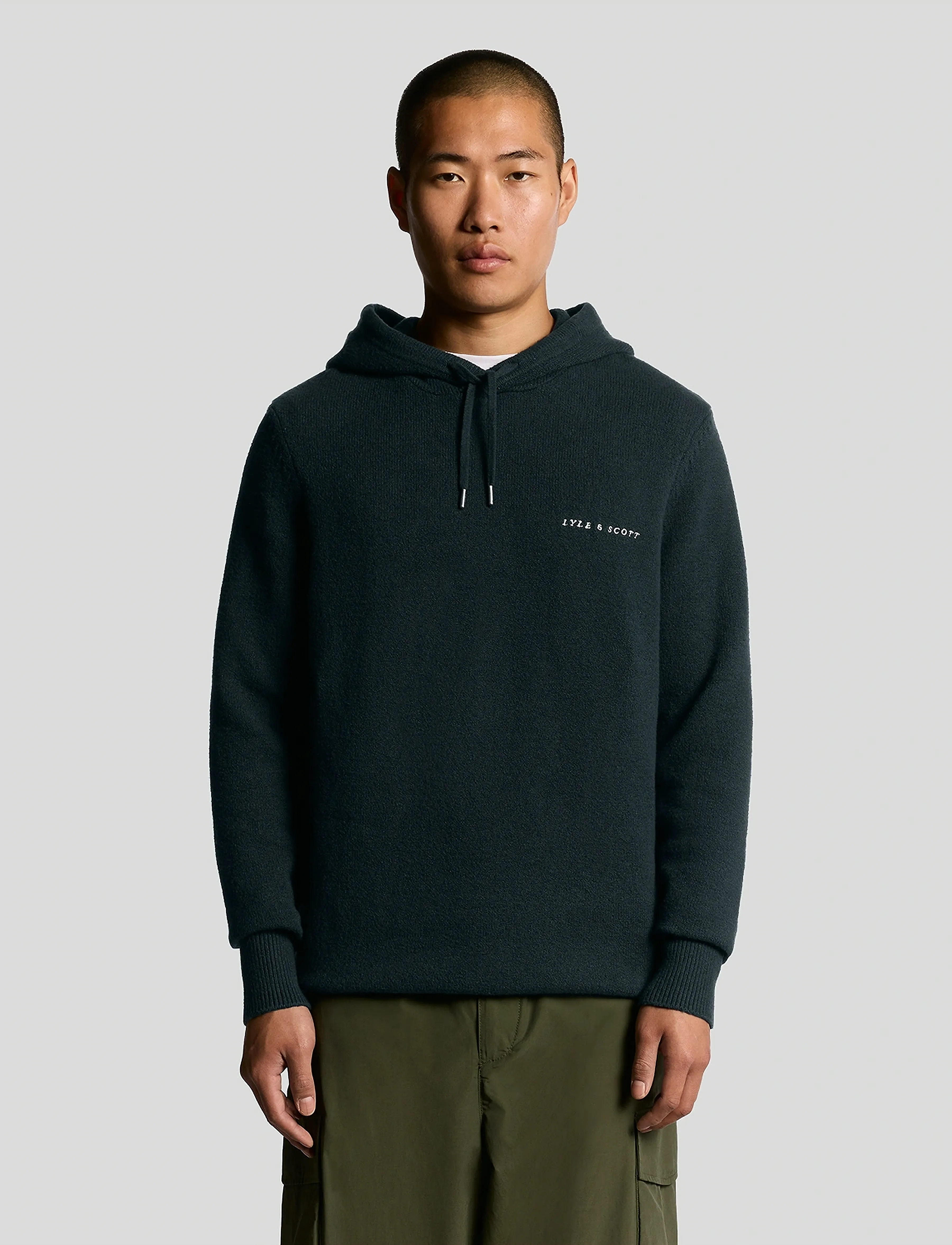 Script Knitted Hoodie
