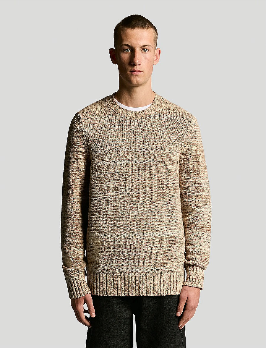 Lyle & Scott - Multi Marl Crew Neck Jumper - rundhals - x961 tigers eye marl - 0