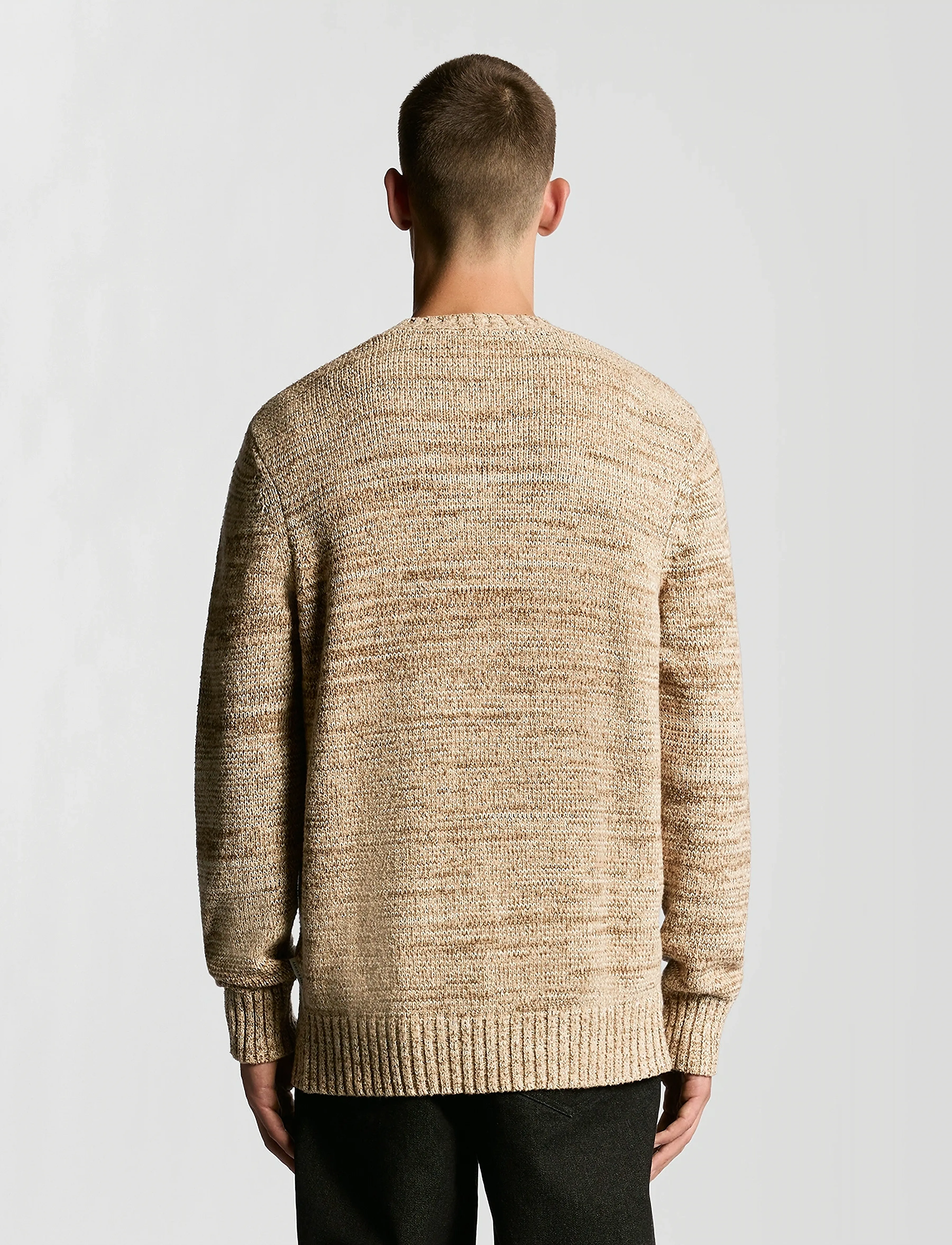 Lyle & Scott - Multi Marl Crew Neck Jumper - rund hals - x961 tigers eye marl - 3