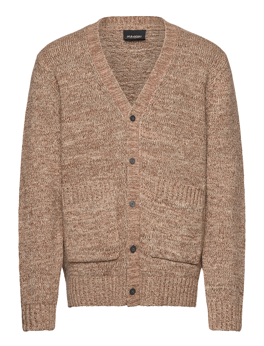 Lyle & Scott - Multi Marl V Neck Cardigan - strickjacken - tigers eye marl - 1