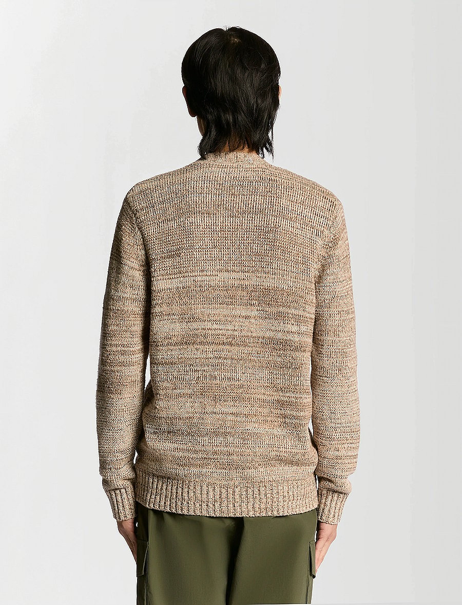 Lyle & Scott - Multi Marl V Neck Cardigan - strickjacken - tigers eye marl - 3