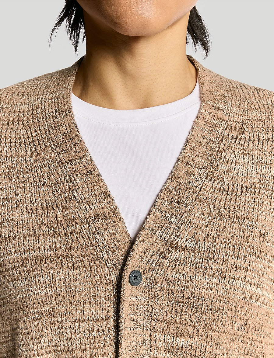 Lyle & Scott - Multi Marl V Neck Cardigan - strickjacken - tigers eye marl - 5
