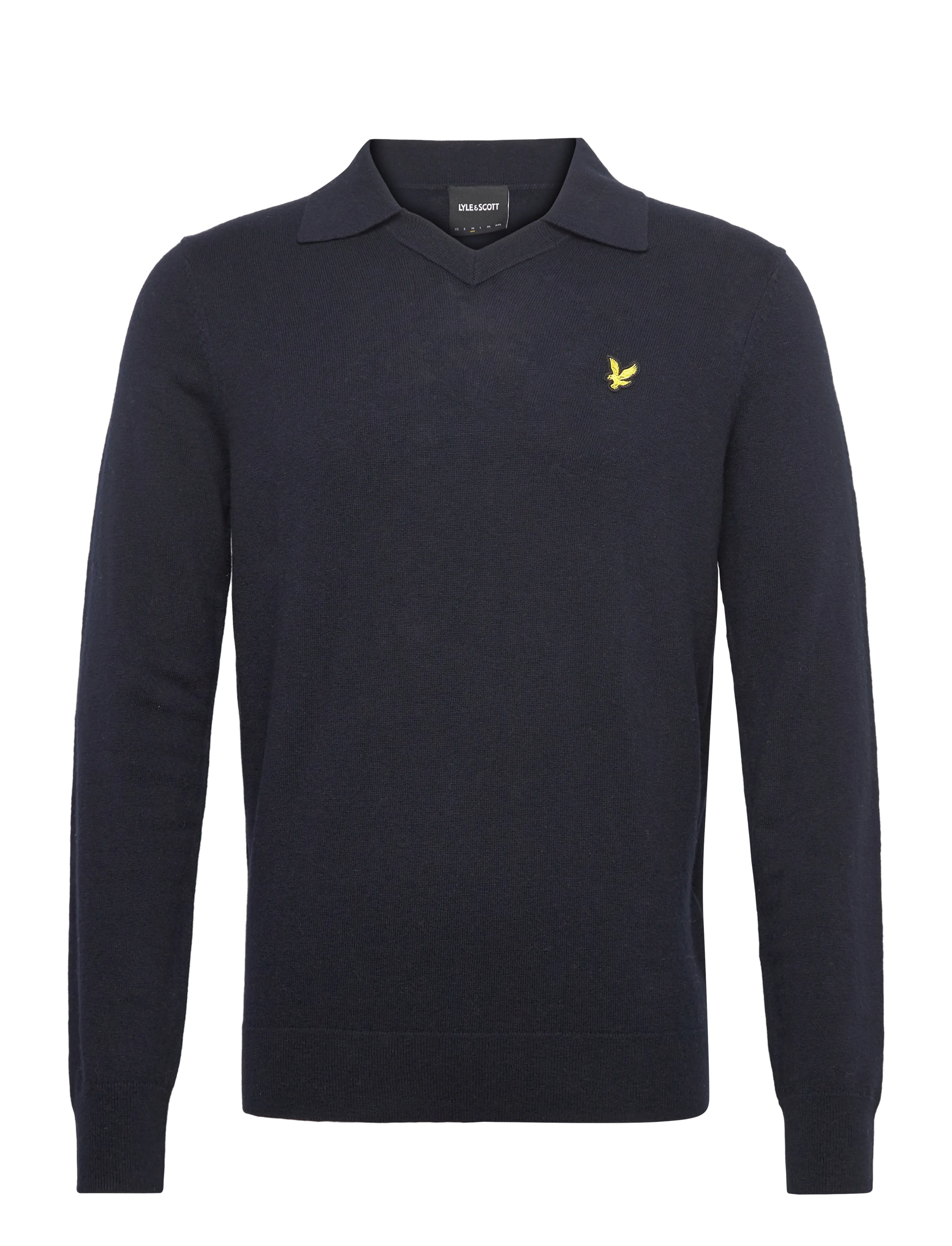 Cotton Merino Football Collar Jumper - Z271 DARK NAVY