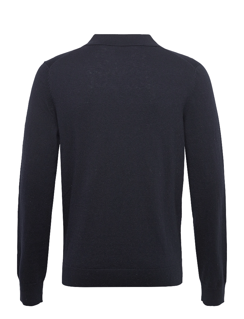 Lyle & Scott - Cotton Merino Football Collar Jumper - polostrik - z271 dark navy - 1