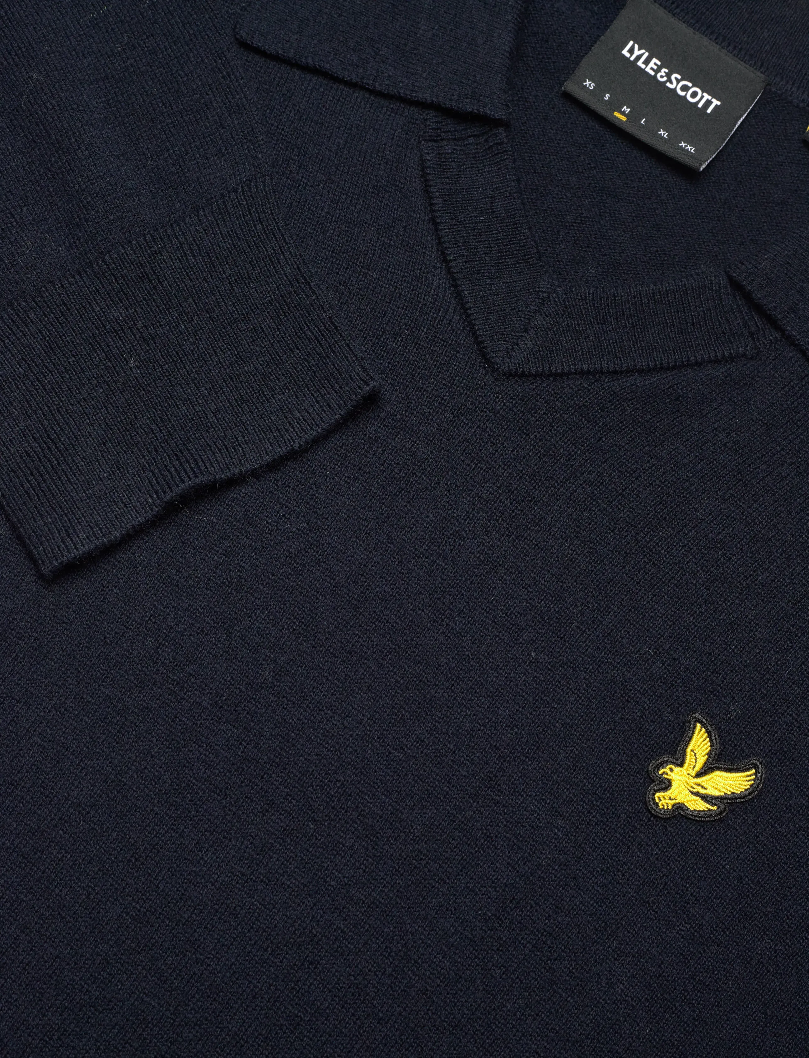 Lyle & Scott - Cotton Merino Football Collar Jumper - polos en tricot à manches longues - z271 dark navy - 2