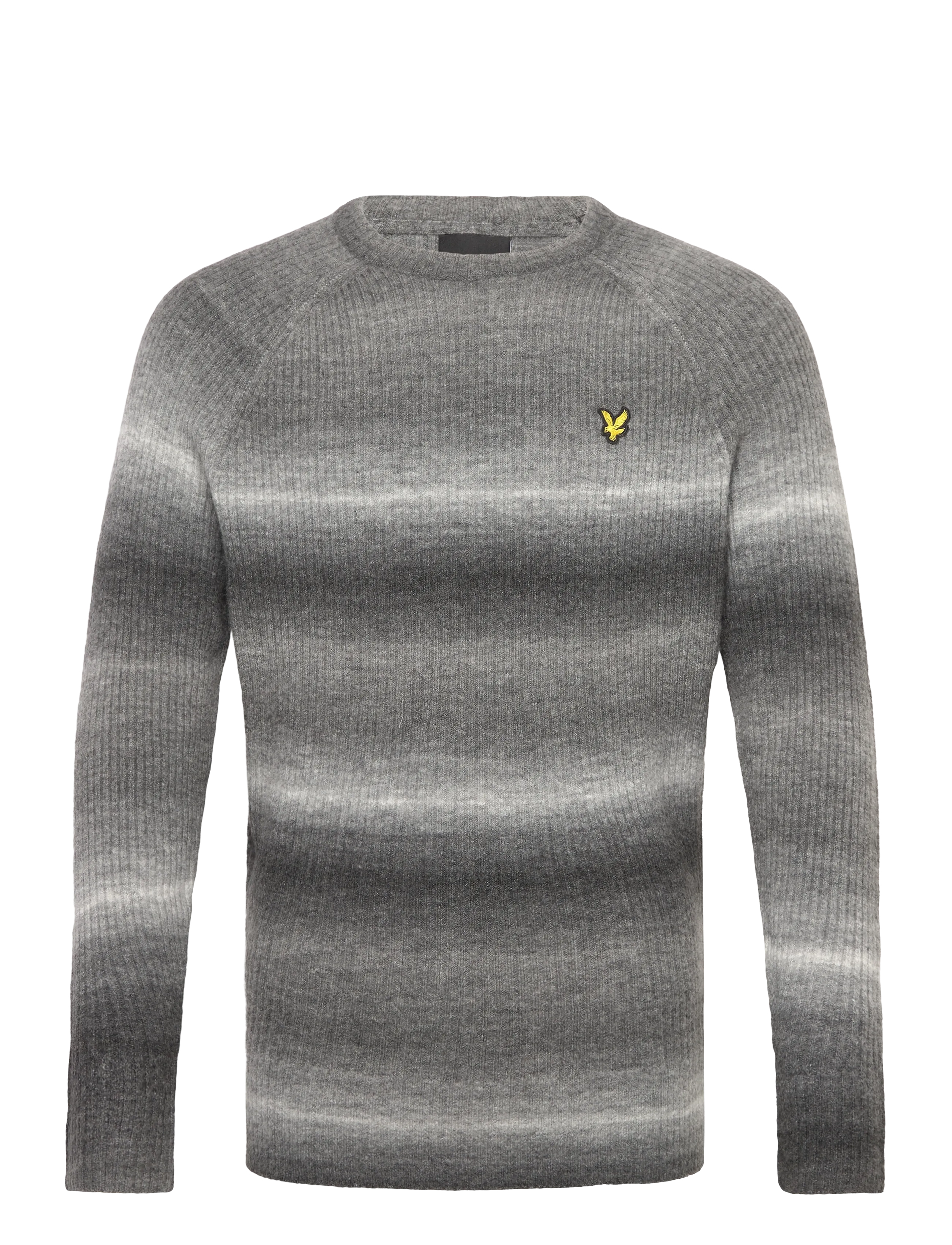 Lyle & Scott Ribbed Ombre Jumper - Rundhals - X970 JET BLACK/ PUTTY / grey