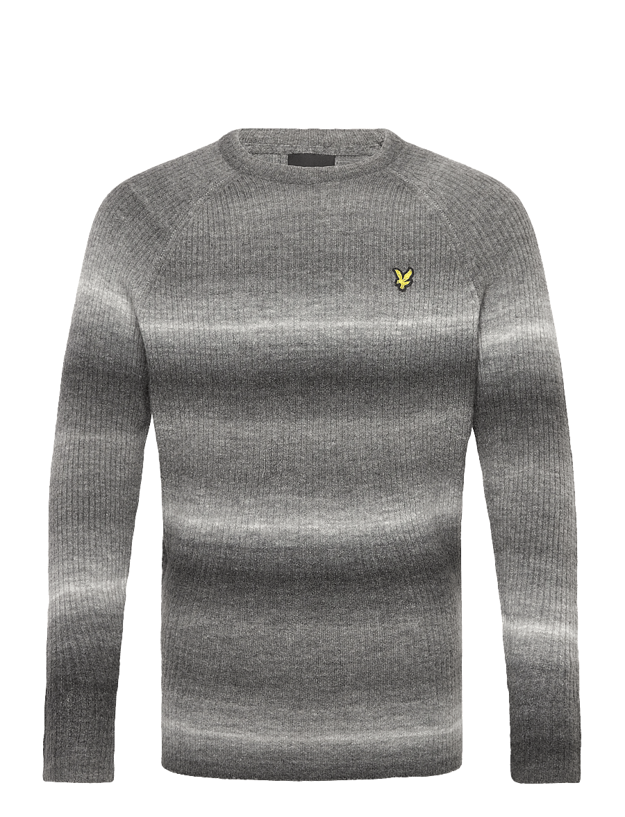 Lyle & Scott - Ribbed Ombre Jumper - rundhalsad - x970 jet black/ putty - 1