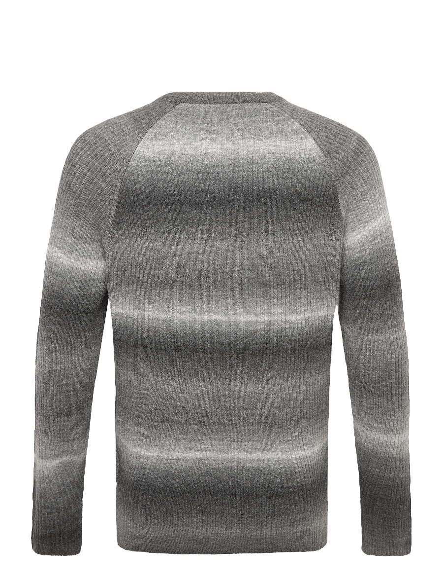 Lyle & Scott - Ribbed Ombre Jumper - rundhalsad - x970 jet black/ putty - 2