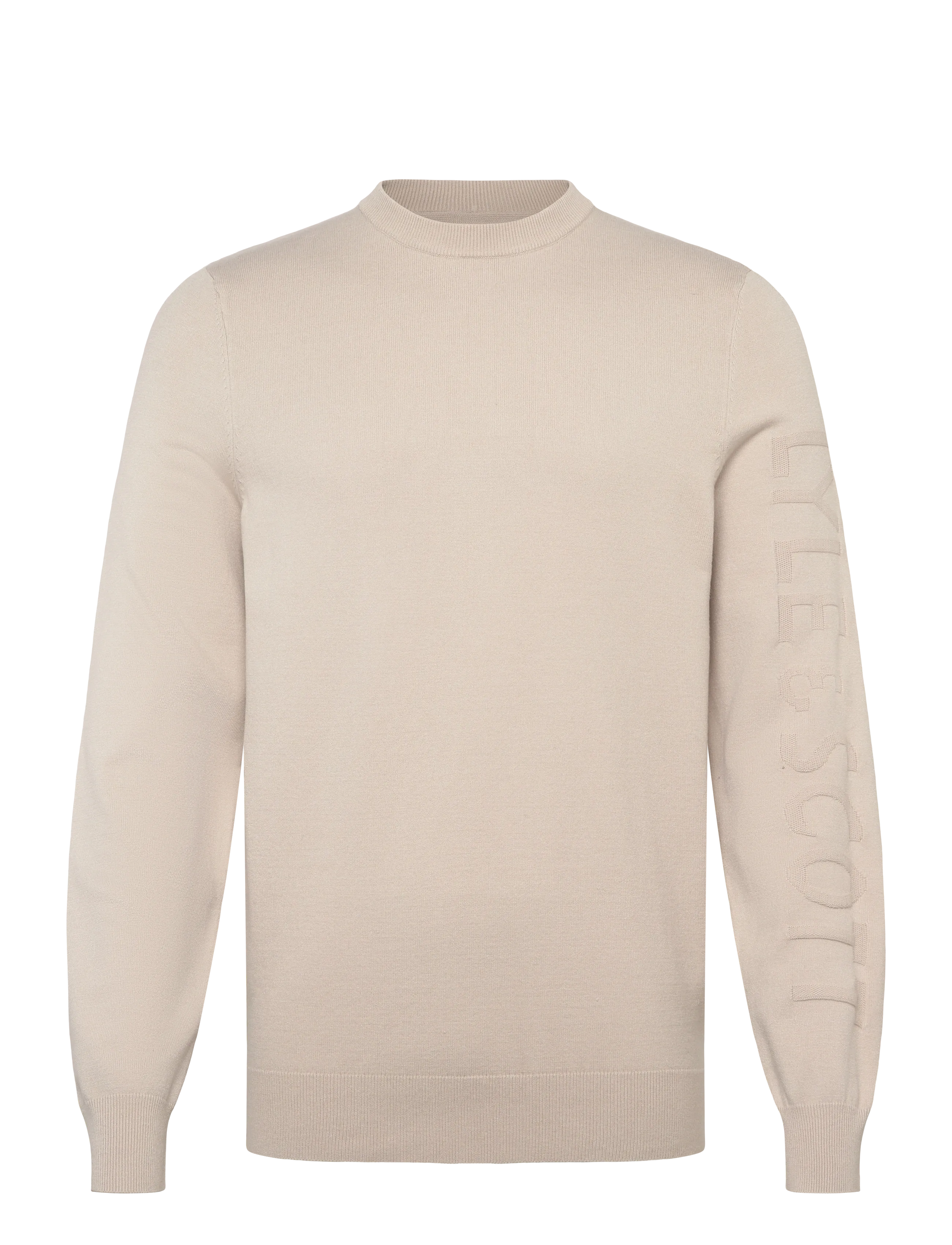 Lyle & Scott Mesh Logo Crew Neck Jumper - Stickat - PUTTY / beige
