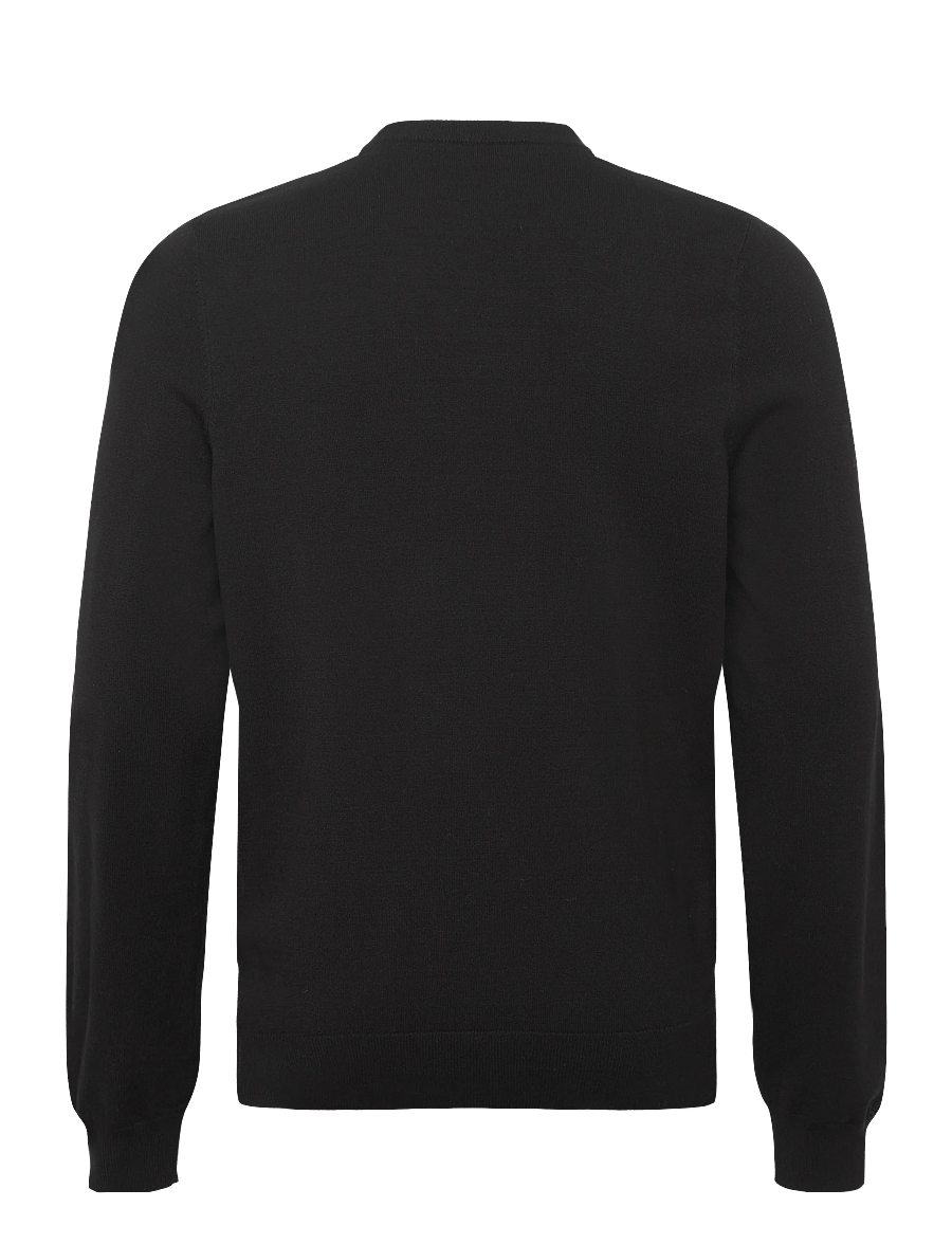Lyle & Scott - Mesh Logo Crew Neck Jumper - Ümara kaelusega - z865 jet black - 2