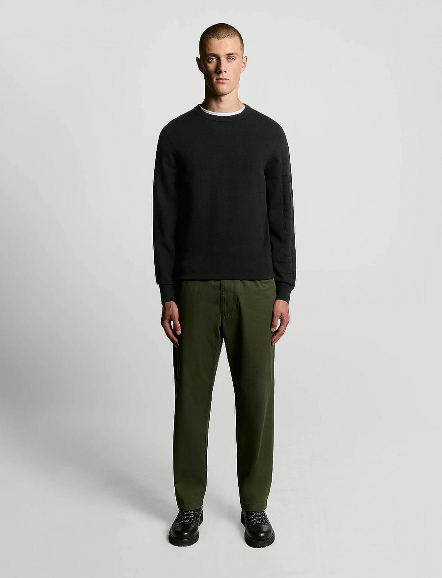 Lyle & Scott - Mesh Logo Crew Neck Jumper - Ümara kaelusega - z865 jet black - 5