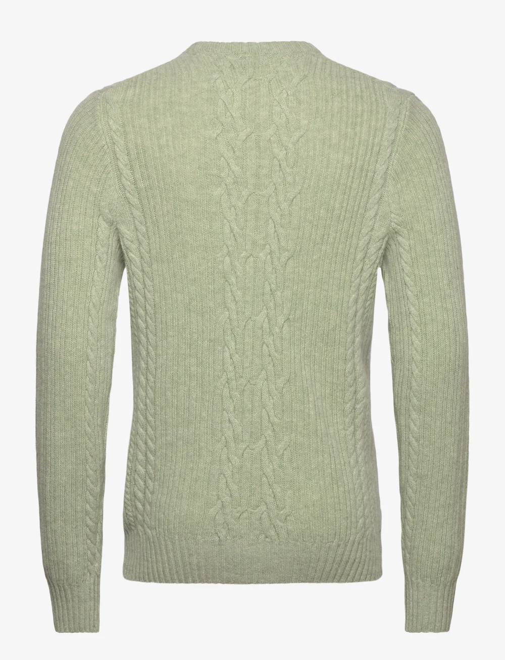 Lyle & Scott - Ribbed Cable Knit Jumper - rundhalsad - x962 cold mint marl - 2