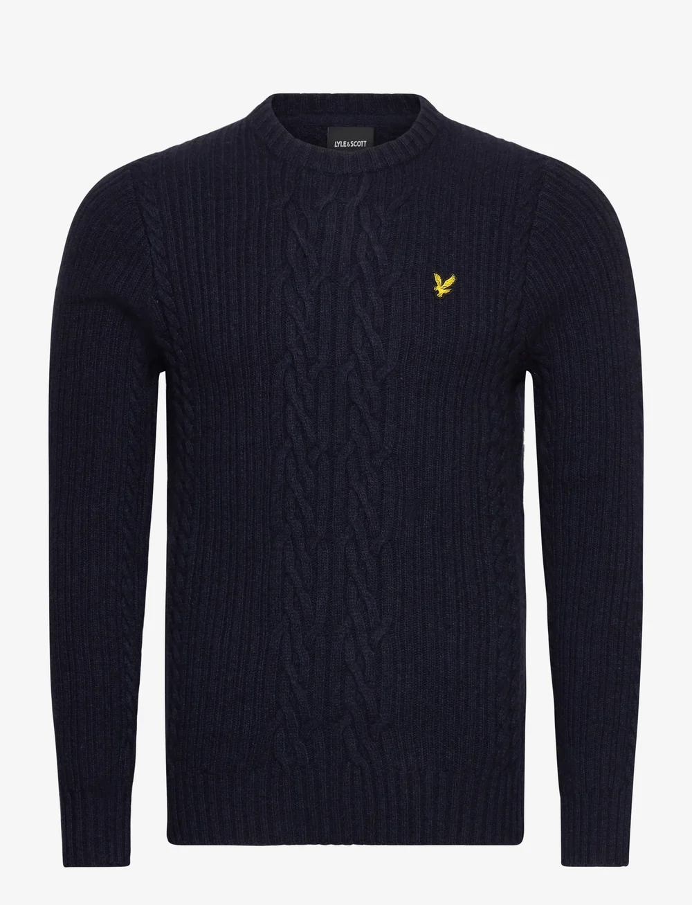 Lyle & Scott - Ribbed Cable Knit Jumper - rundhalsad - z56 dark navy marl - 0