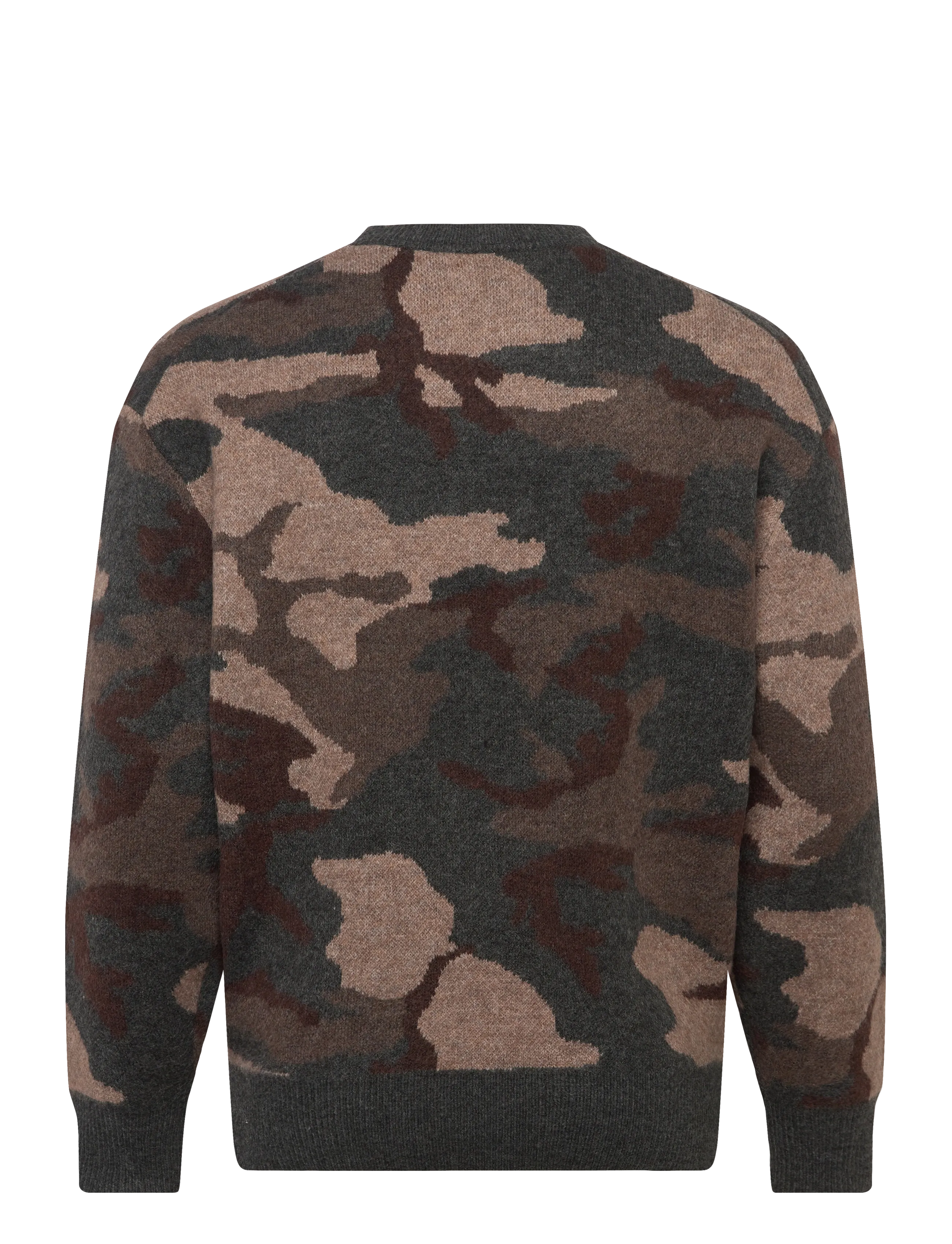 Lyle & Scott - Brushed Camouflage Crew Neck Jumper - adījumi ar apaļu kakla izgriezumu - x077 black steel - 2