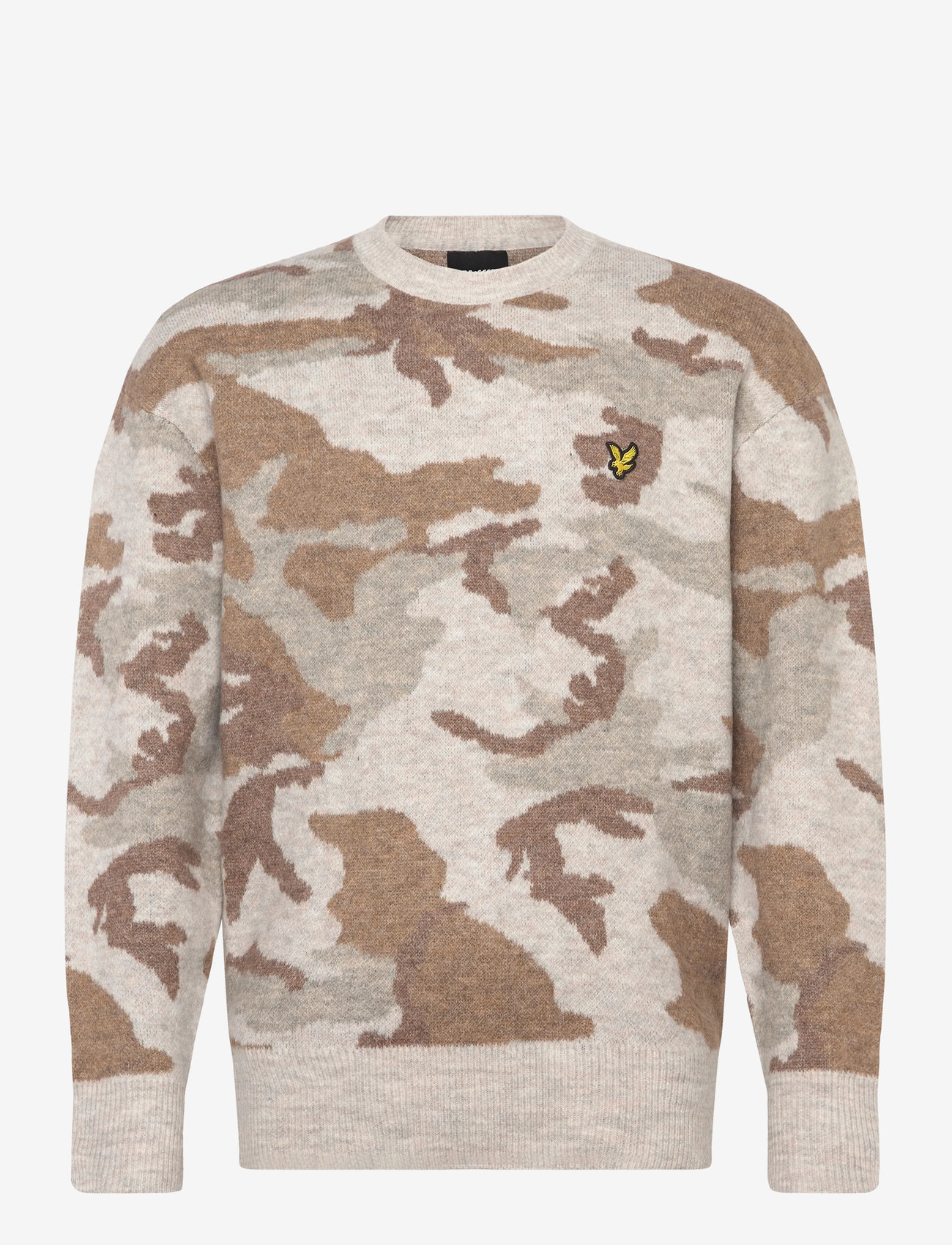 Lyle & Scott - Brushed Camouflage Crew Neck Jumper - rundhalsad - x865 grey taupe - 1