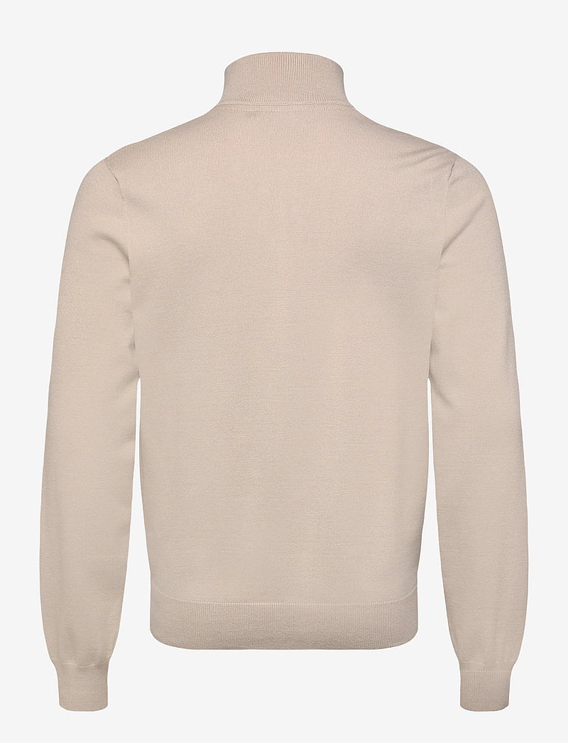 Lyle & Scott - Mesh Logo Knitted Track Jacket - truien - putty - 1
