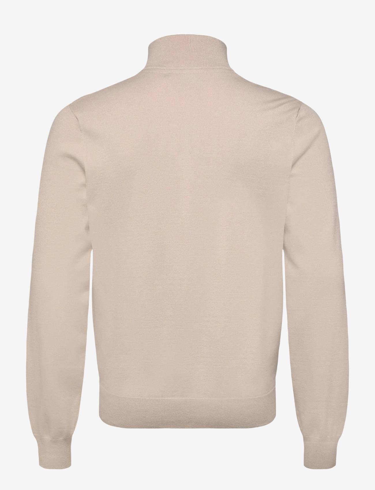 Lyle & Scott - Mesh Logo Knitted Track Jacket - sweatshirts - putty - 1