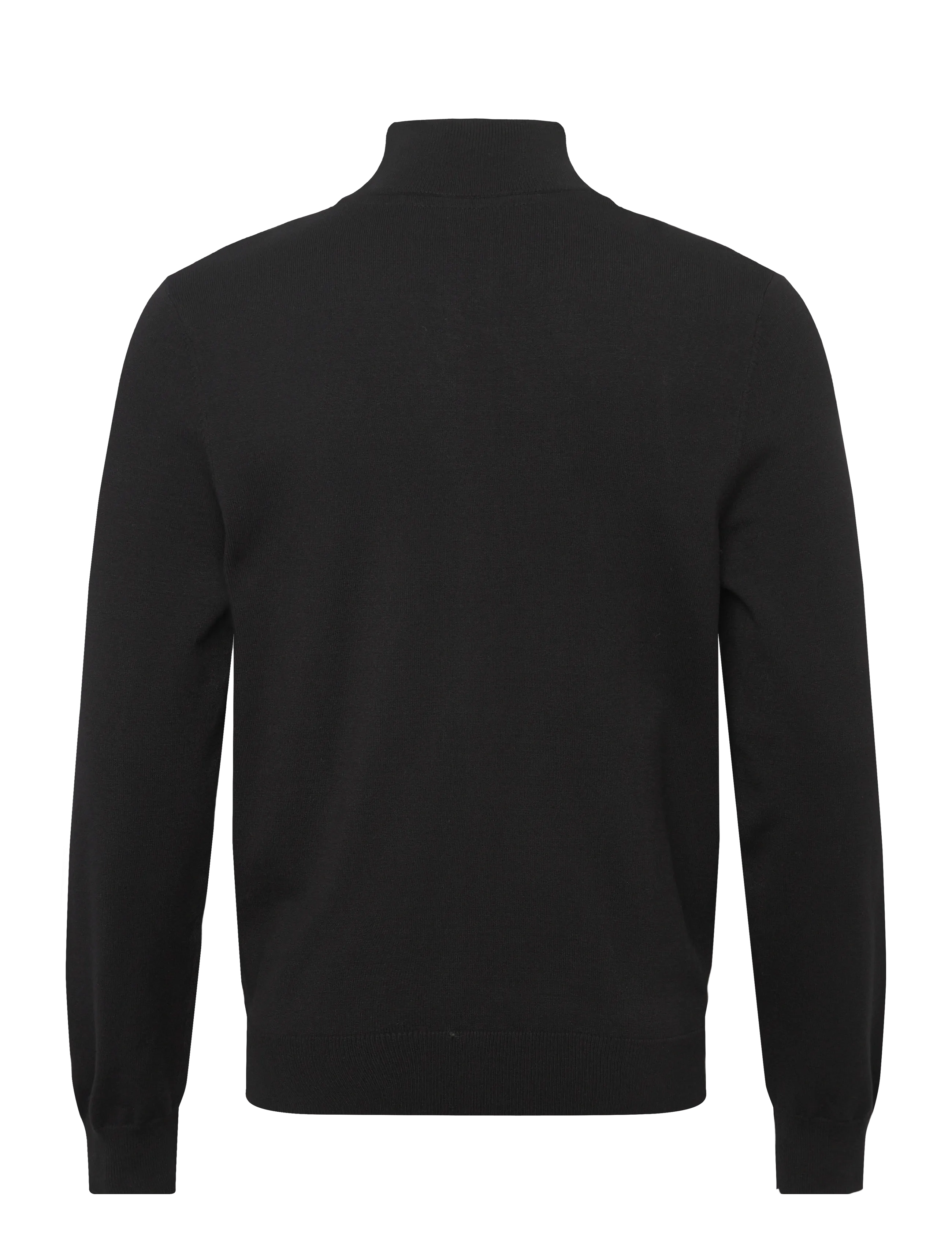 Lyle & Scott - Mesh Logo Knitted Track Jacket - sweatshirts - z865 jet black - 1