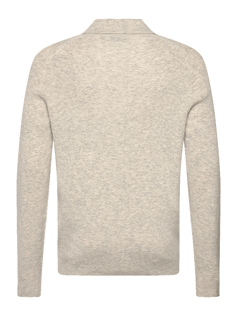 Lyle & Scott - Lambswool Blend Rugby Jumper - polostrik - d24 light grey marl - 1
