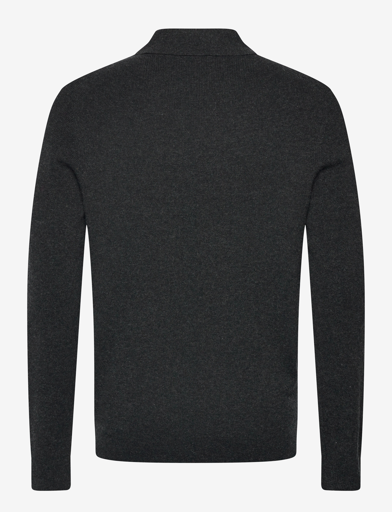 Lyle & Scott - Lambswool Blend Rugby Jumper - gestrickte polohemden - jet black marl - 2