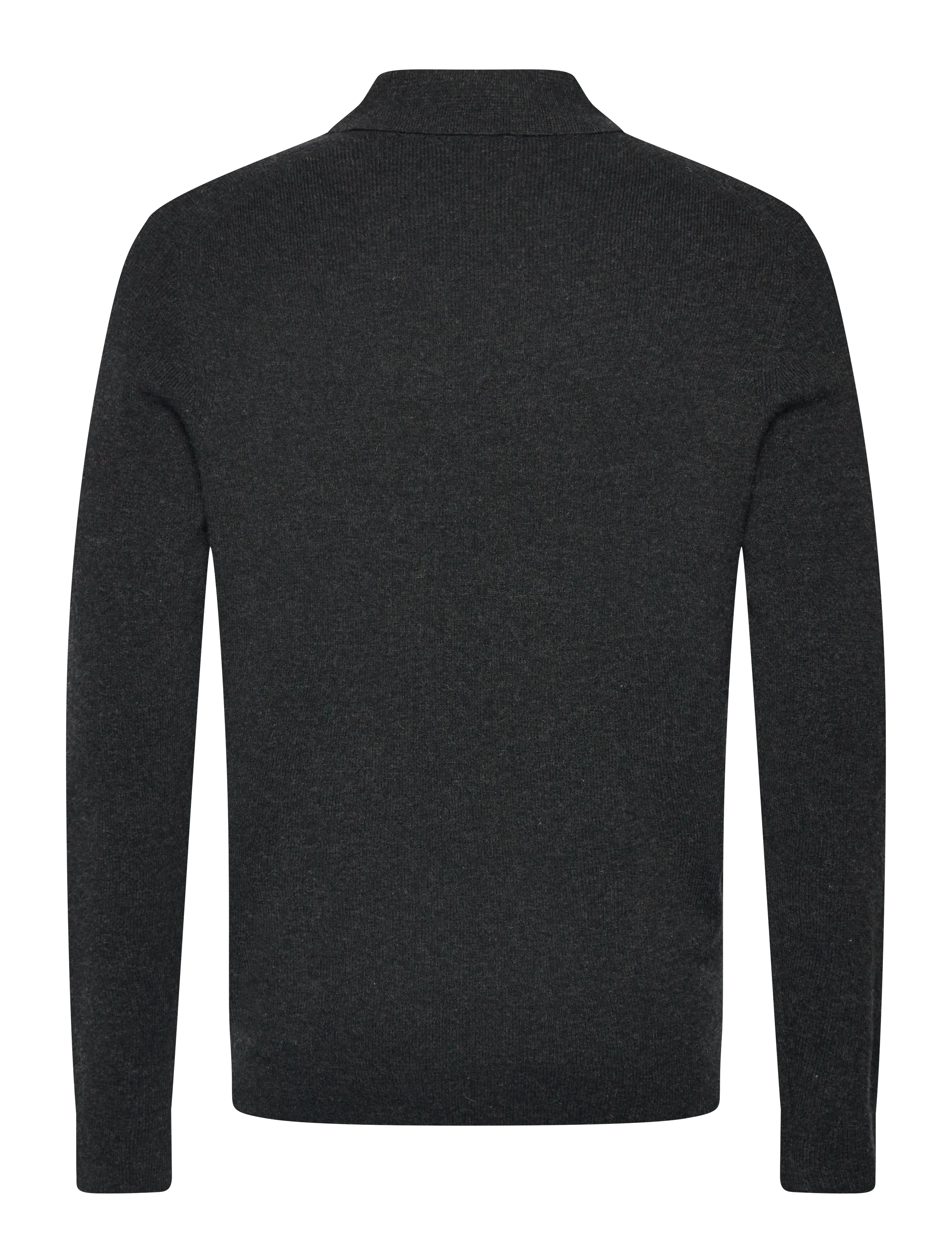 Lyle & Scott - Lambswool Blend Rugby Jumper - prjónaðir, síðerma pólóbolir - jet black marl - 2
