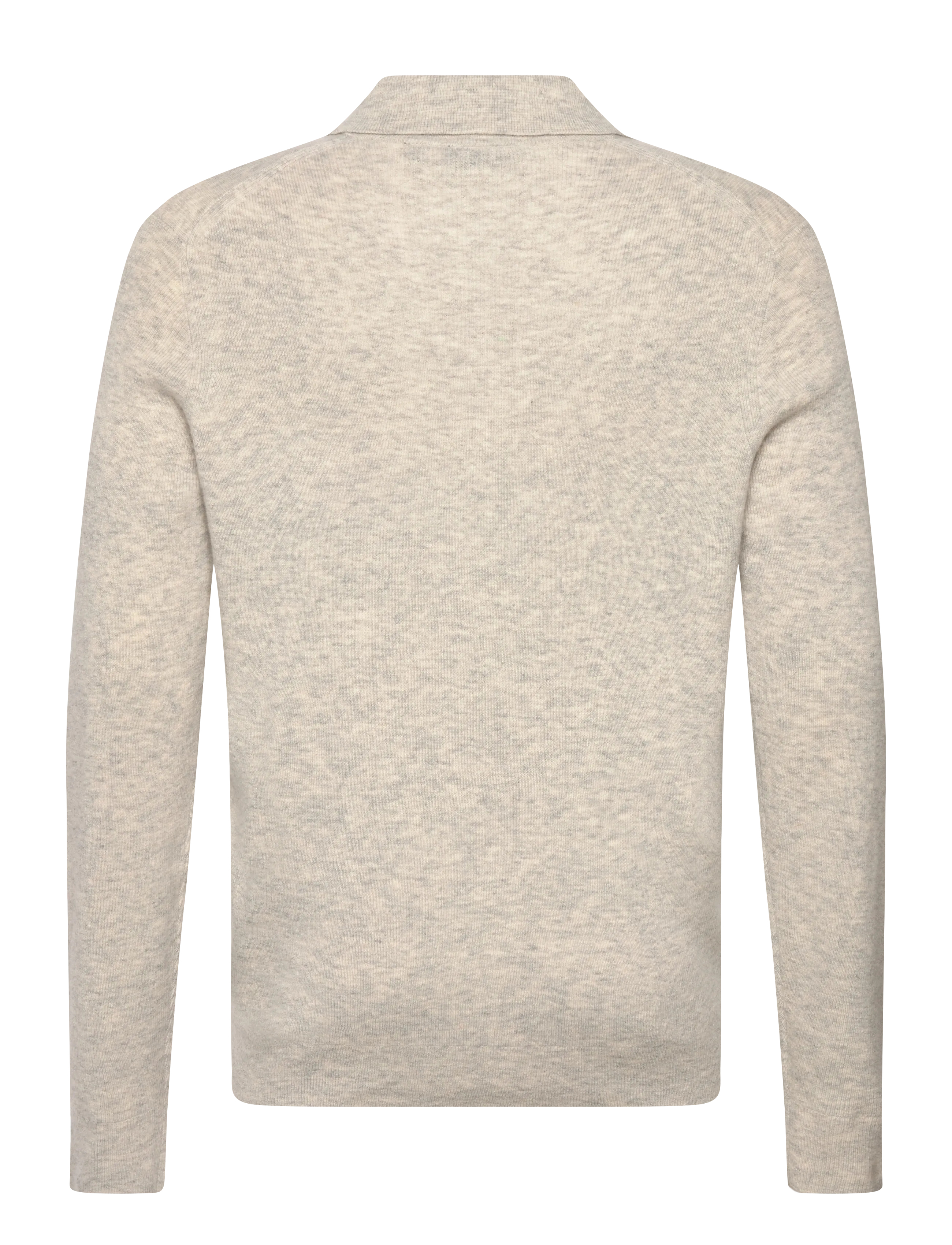 Lyle & Scott - Lambswool Blend Rugby Jumper - långärmade stickade pikétröjor - light grey marl - 2