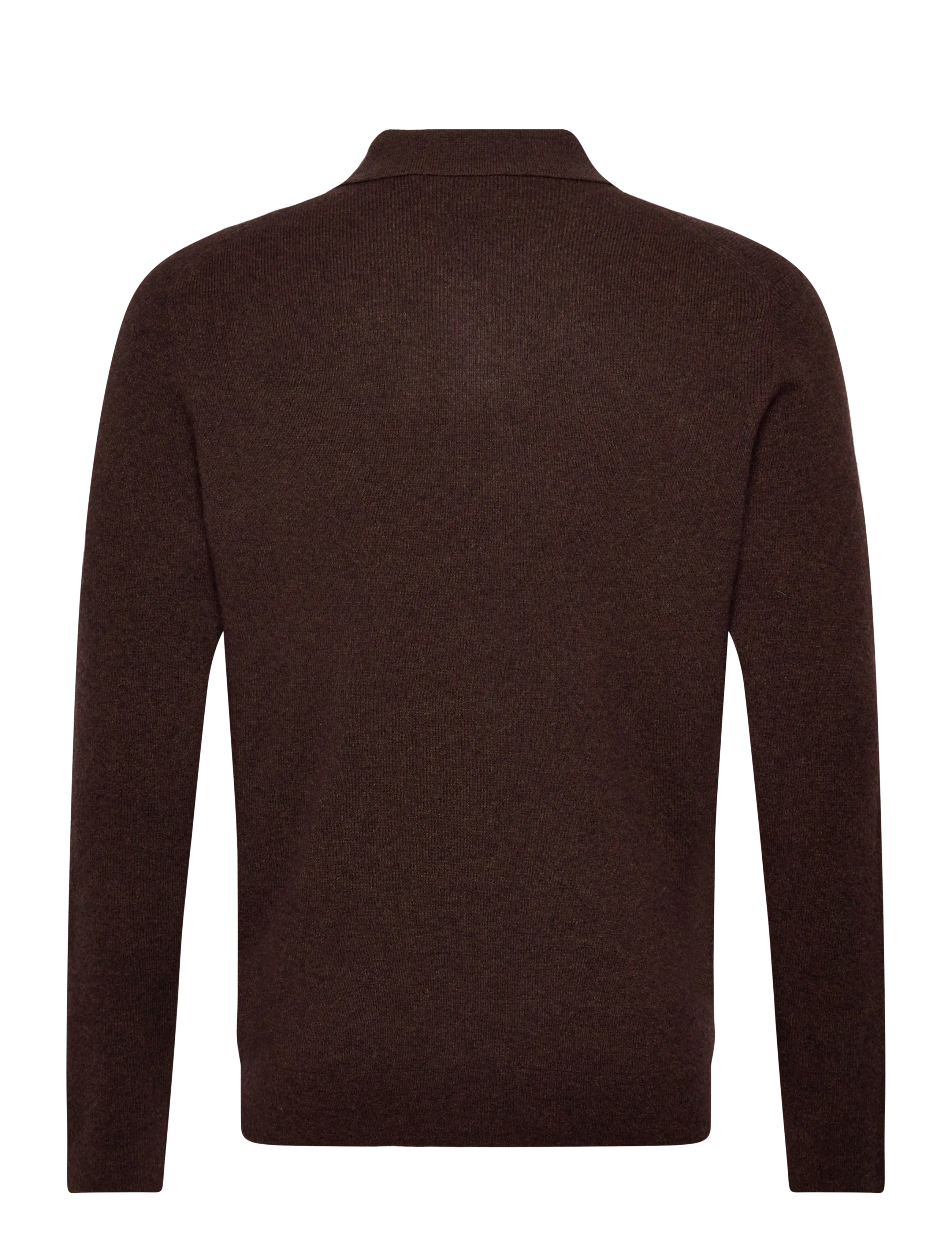 Lyle & Scott - Lambswool Blend Rugby Jumper - poloer i strik med lange ærmer - y059 bottle brown marl - 1