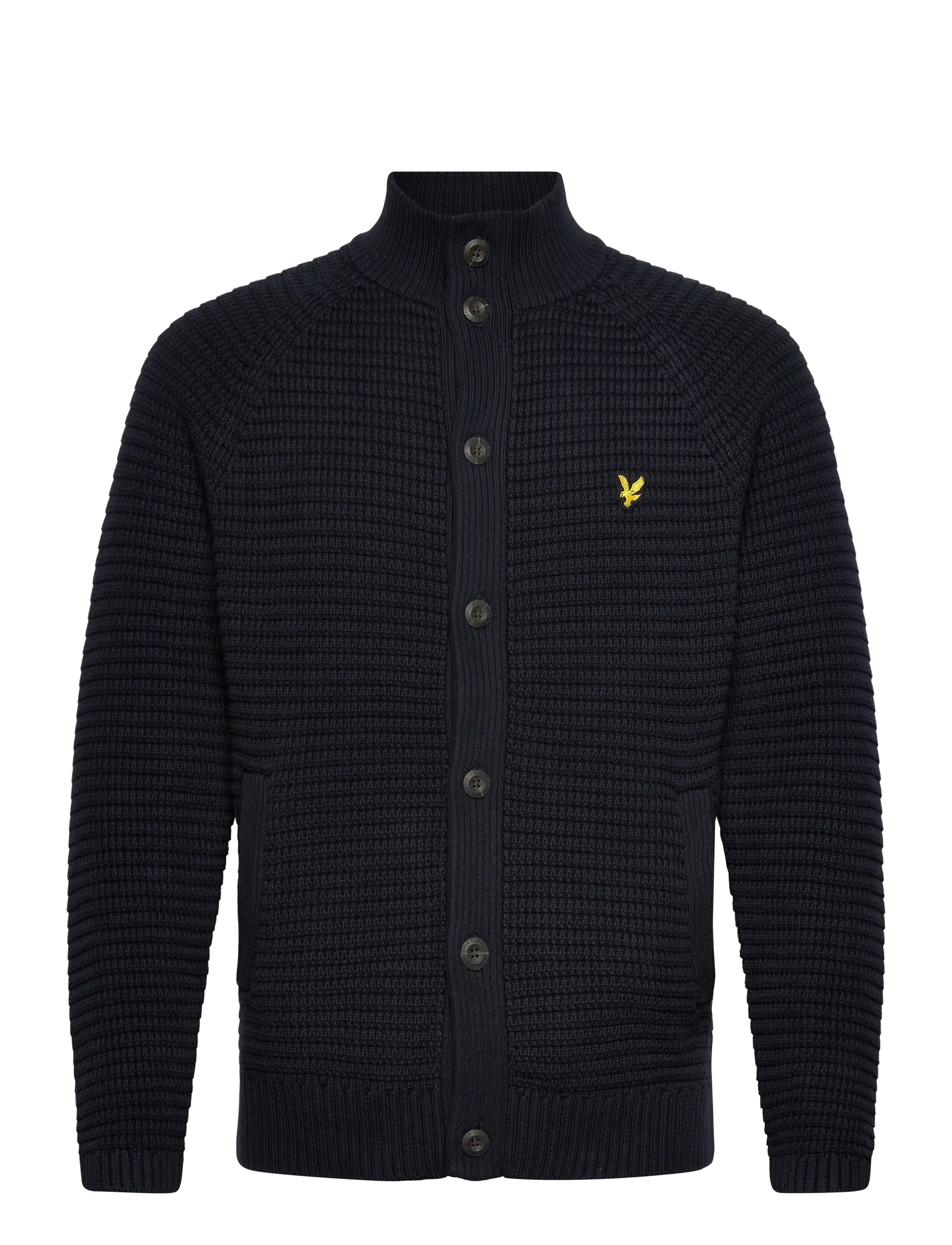 Lyle & Scott Button Through Funnel Neck Jumper - Strickmode - Z271 DARK NAVY / navy