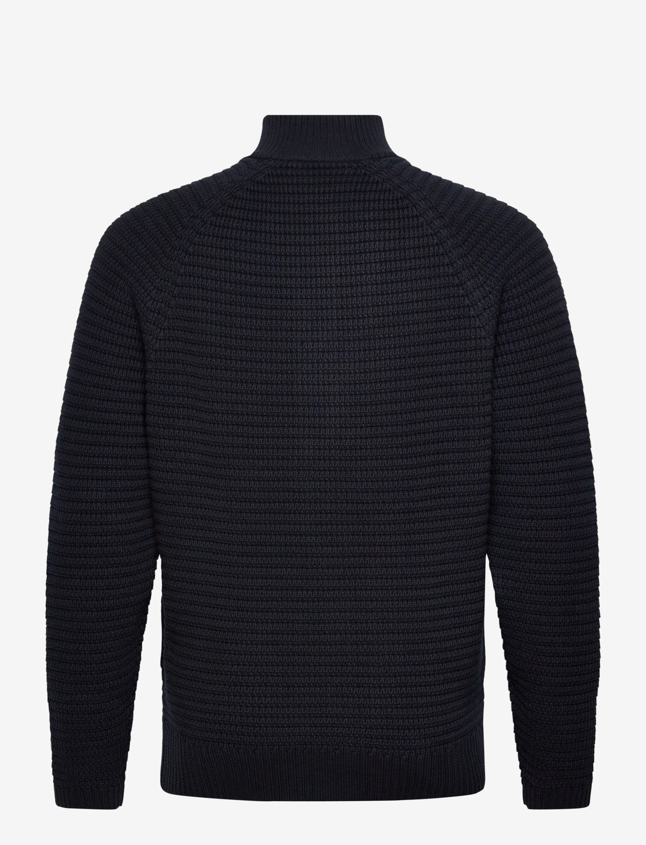 Lyle & Scott - Button Through Funnel Neck Jumper - cardigans - z271 dark navy - 2