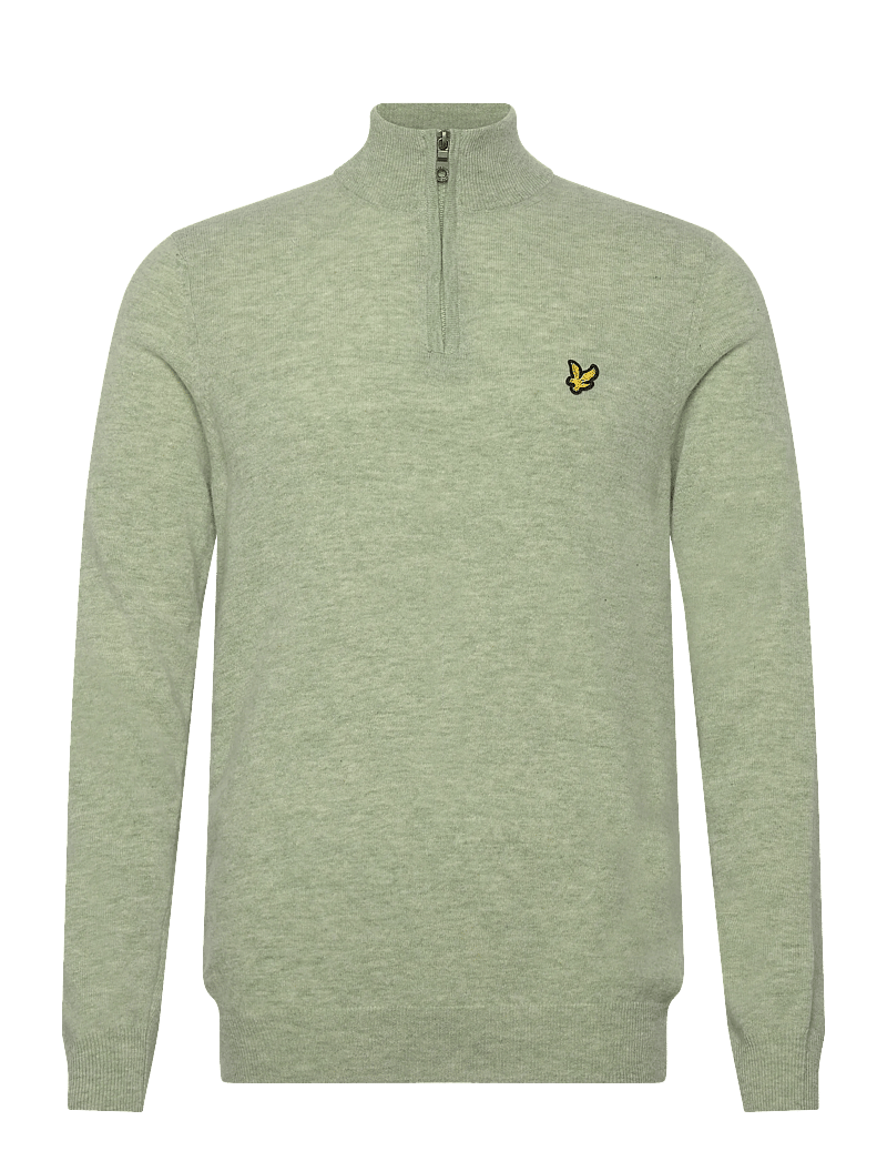 Lyle & Scott - Lambswool Blend Quarter Zip Jumper - pullover mit halbem reißverschluss - x962 cold mint marl - 1